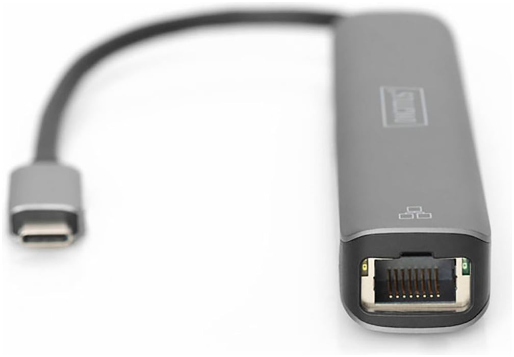 Digitus Video-Adapter »Type-C zu HDMI (4K/30Hz) USB-AX3/RJ45 Adapter«