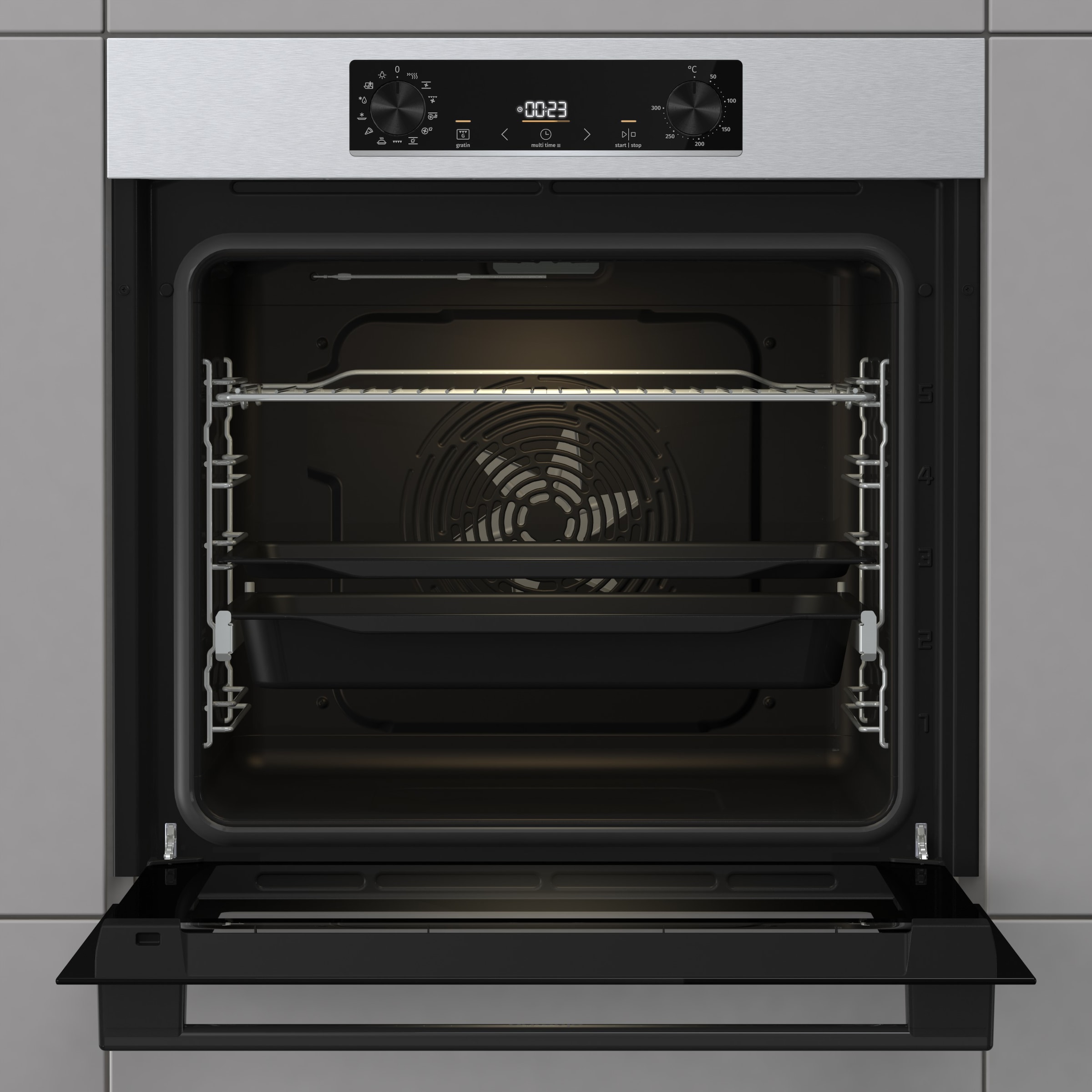 GORENJE Backofen-Set »BOSB737OTX« mit 1-fach-Teleskopauszug Aqua Clean Pizzafunktion mit 300 °C – perfekt für Pizza, Focaccia und mehr!