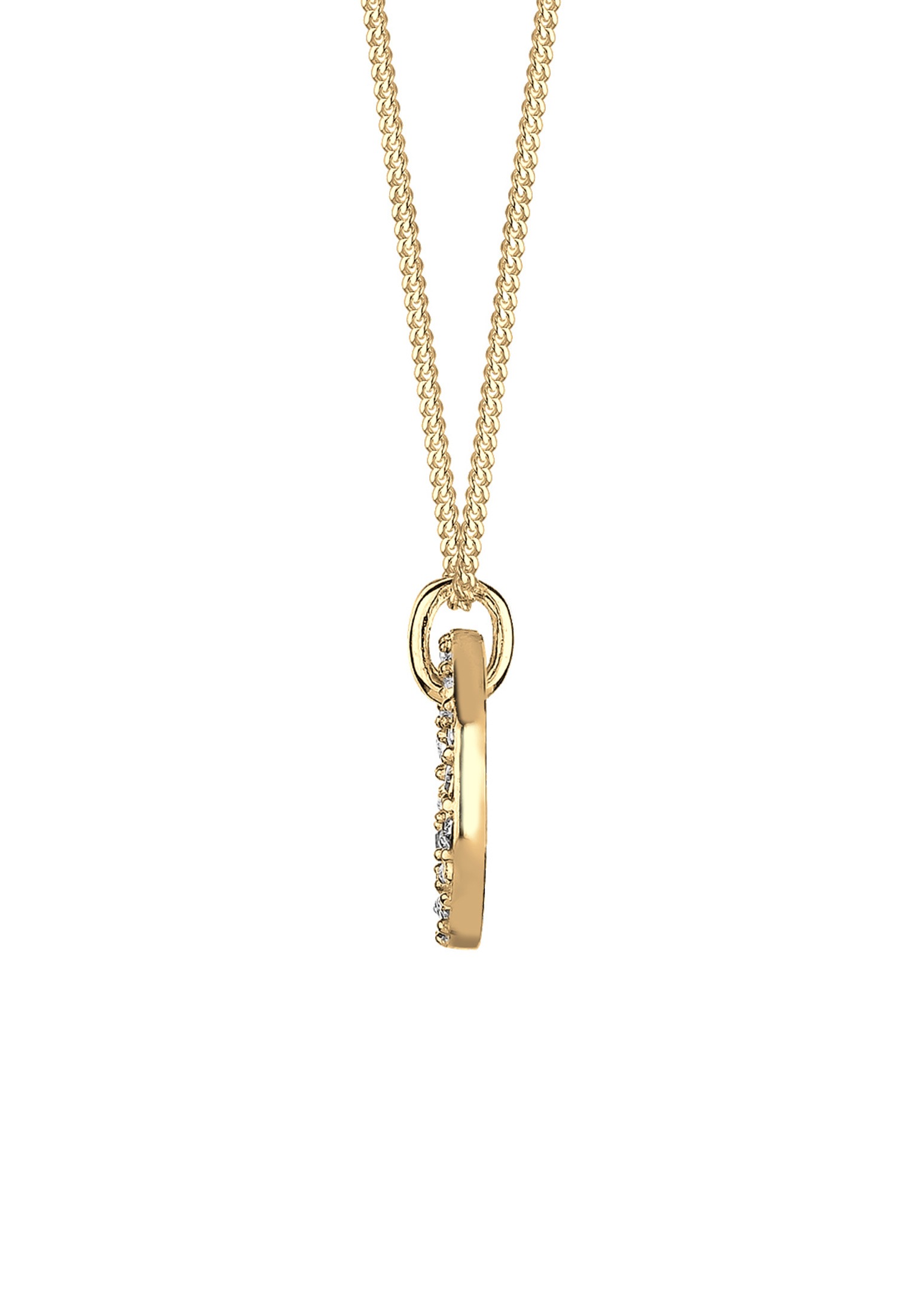 Elli Silberkette »Halskette Kreis Anhänger 925 Silber, mit Kristallen von Swarovski®«