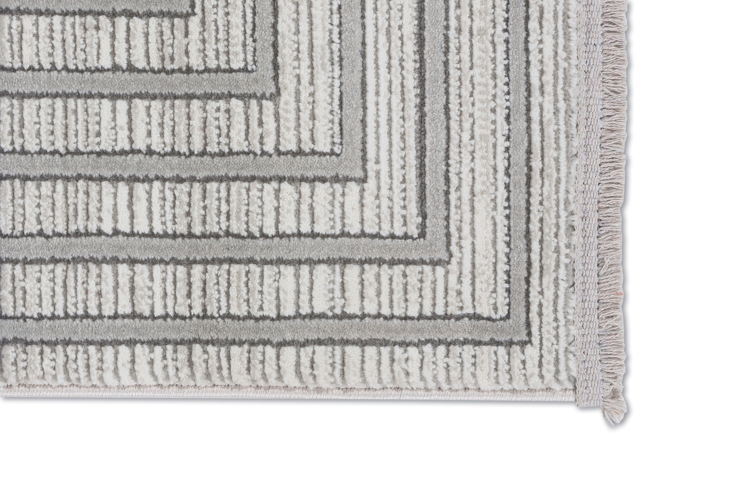 ASTRA Teppich »Vercelli 231/232 Kurzflorteppich«, rechteckig, 9 mm Höhe, 3-D Effekt, wollig weiche Oberfläche, mit Fransen, Wohnzimmer