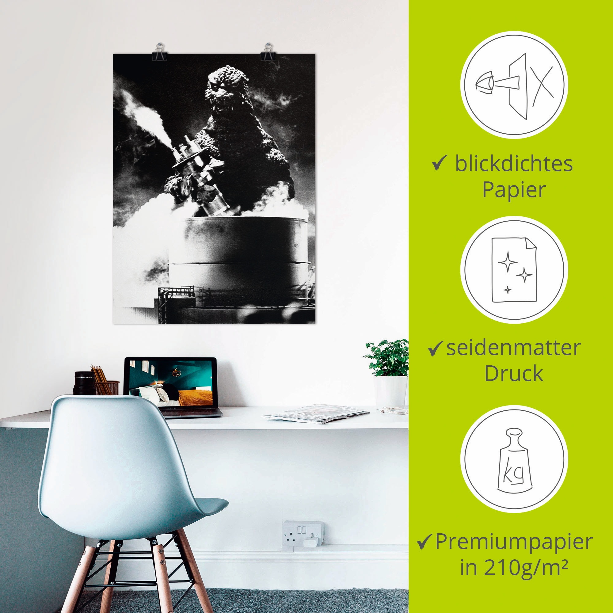 Artland Wandbild »Godzilla III« Film 1 Stk. tlg. als Leinwandbild, Poster in verschied. Größen