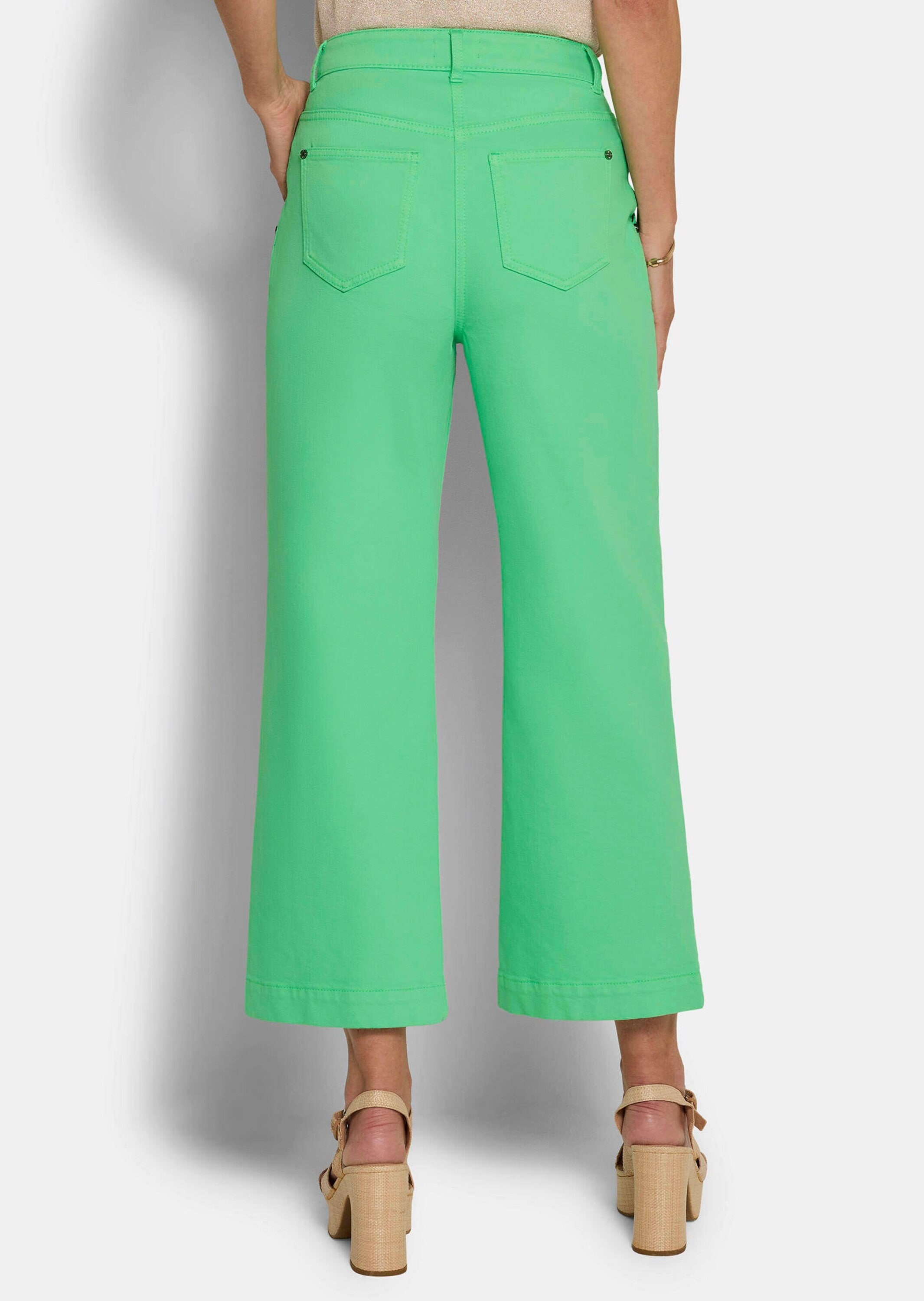 GOLDNER Stretch-Jeans »Kurzgröße Weite Jeans VERA mit streckender Biese«