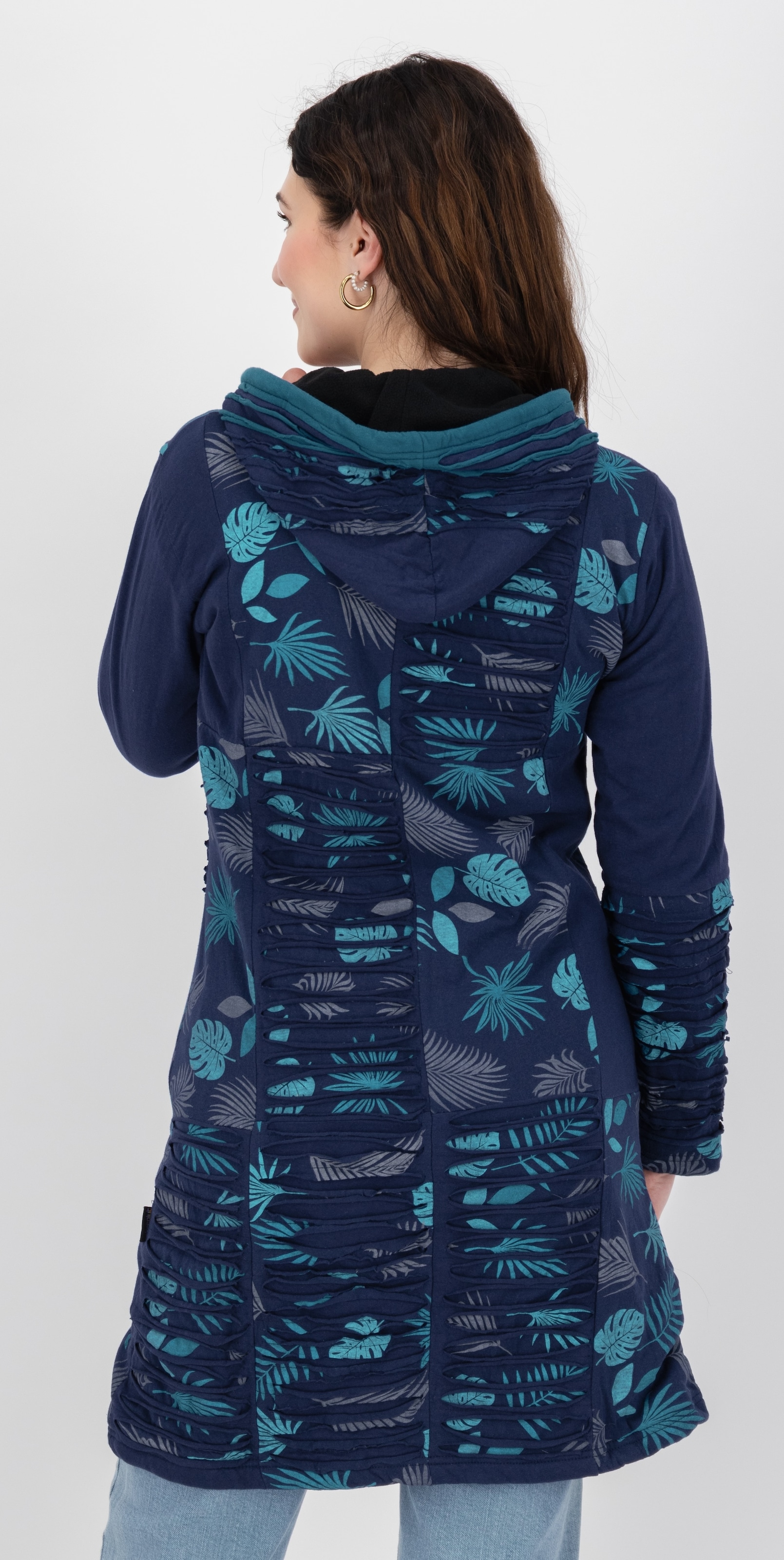 DEPROC Active Fleecejacke »Patchwork NUNAVUT LONG WMN«, auch in Großen Größen erhältlich