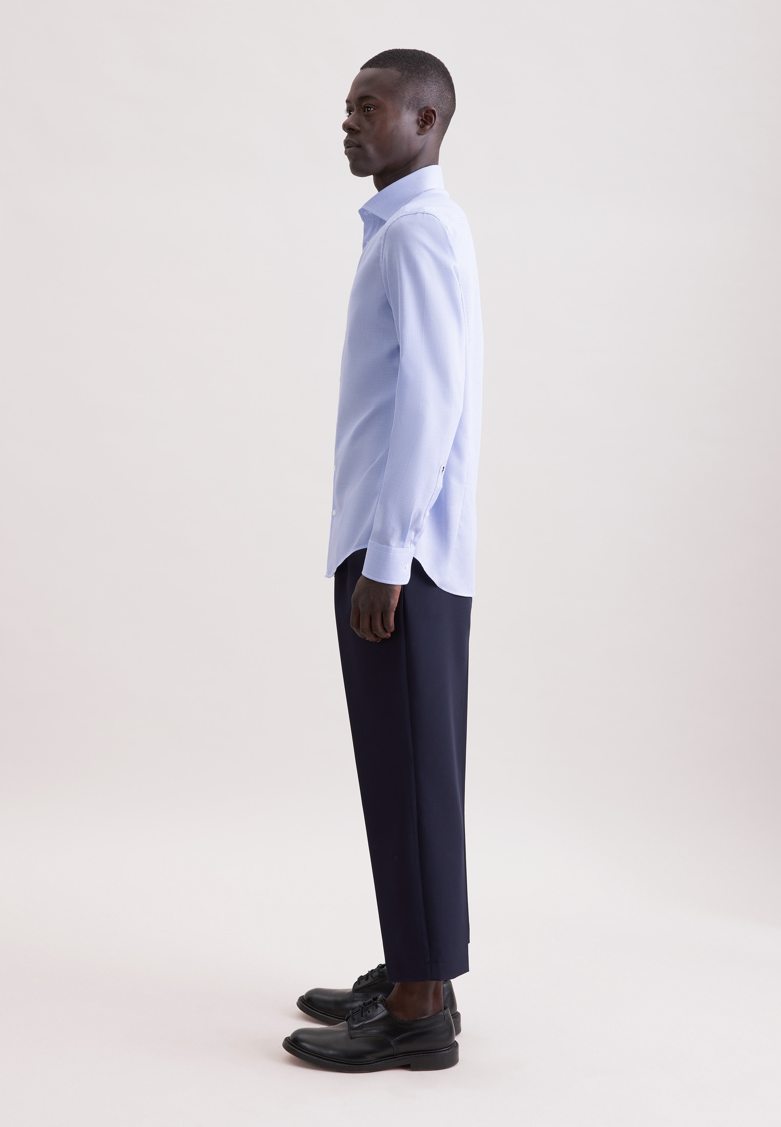 seidensticker Businesshemd »Schwarze Rose« Shaped 1/1 Kentkragen Struktur