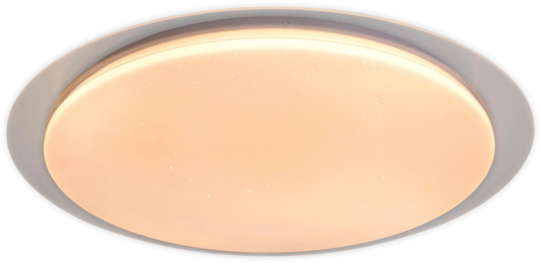 näve LED Deckenleuchte »Locarno« LED-Modul 1 Stk. warmweiß - kaltweiß Kristalleffekt, warmweiß-kaltweiß wechselbar per Wandschalter, D:46cm