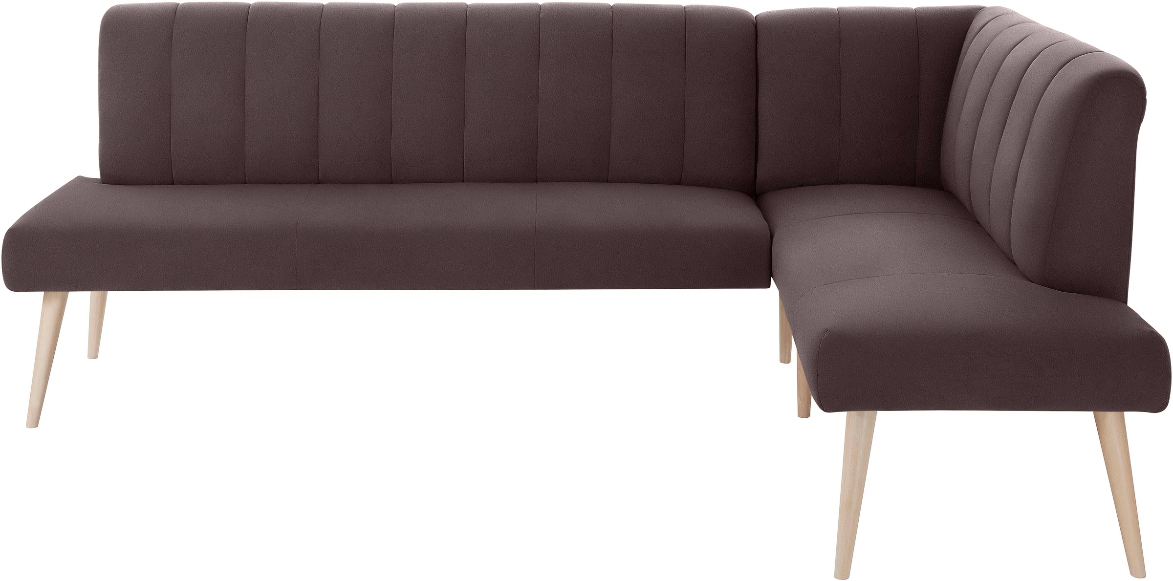 exxpo - sofa fashion Eckbank »Costa, moderne Rückensteppung, bequem und elegant, hoher Holzfuß« hochwertig verarbeitet, Frei im Raum stellbar
