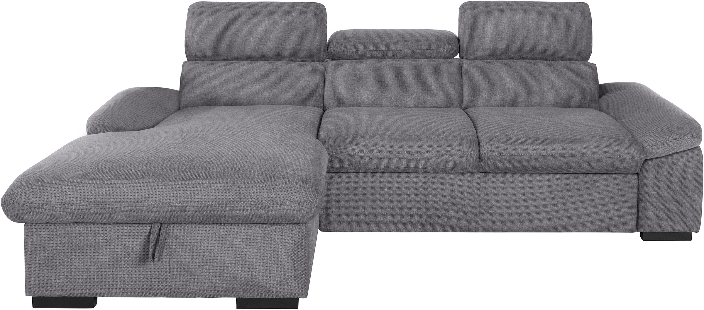 COTTA Ecksofa »Lola L-Form mit Kopfteilfunktion & Hocker«, (Set, mit Hocker), wahlweise mit Bettfunktion, Bettkasten & Armteilverstellung