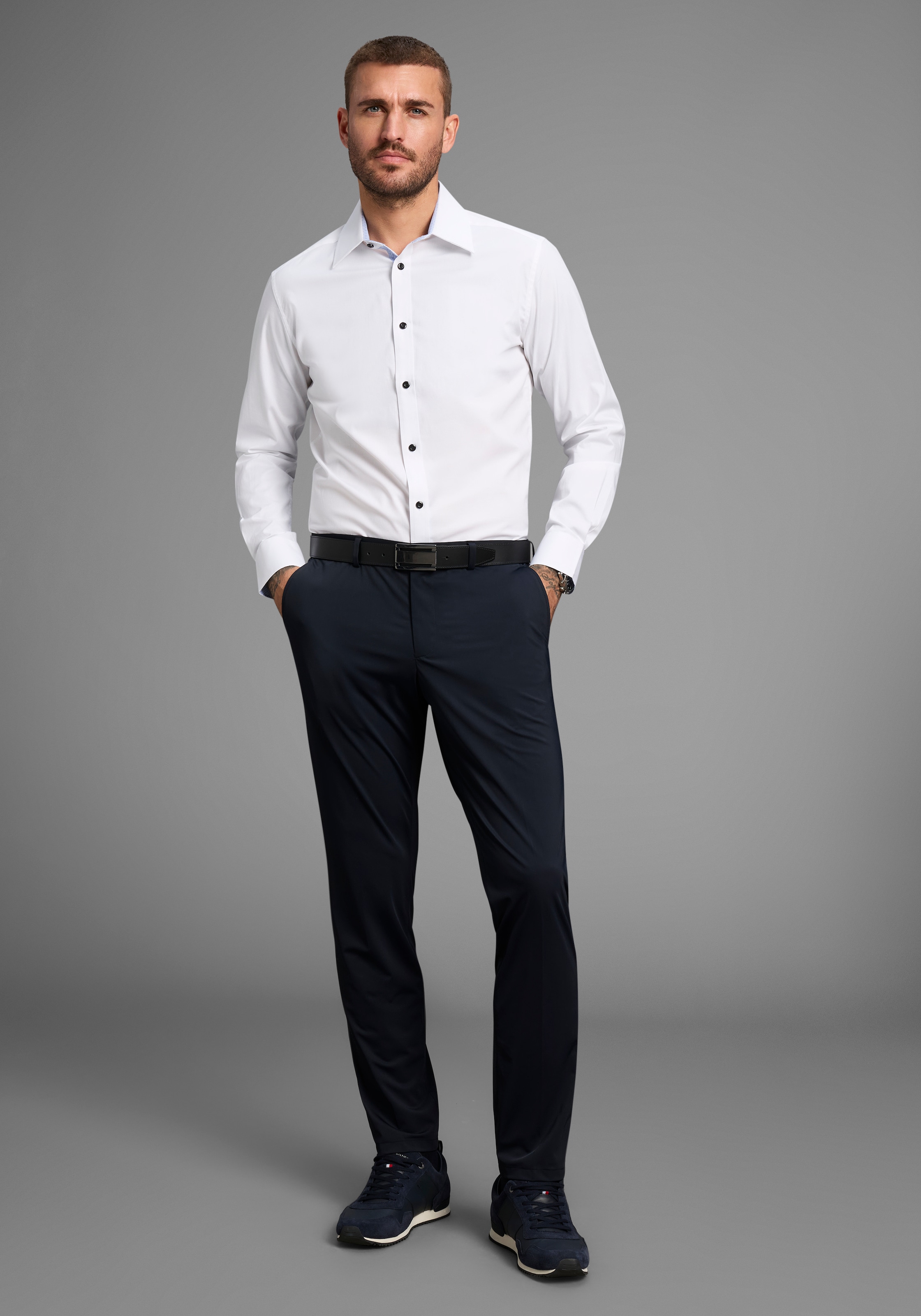 Bruno Banani Langarmhemd »elastische Baumwollqualität« für maximale Bewegungsfreiheit durch Stretch