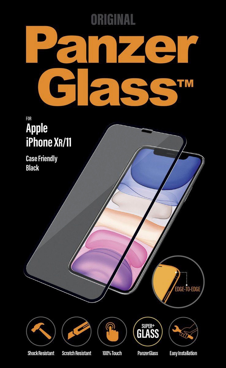 PanzerGlass Displayschutzglas »Edge to Edge Apple iPhone 11, XR CaseFriendly«, für Apple iPhone XR-Apple iPhone 11