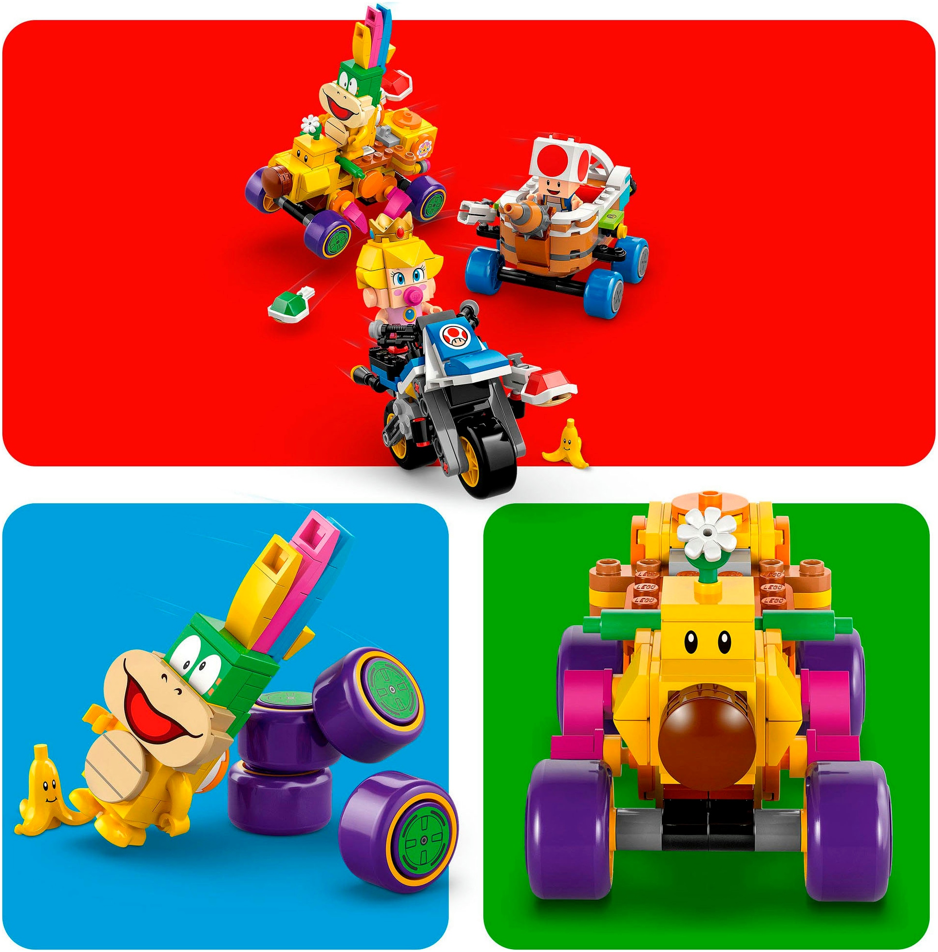 LEGO® Konstruktionsspielsteine »Mario Kart™ – Baby Peach & Grand Prix–Set (72036), LEGO Super Mario«, (823 St.), Made in Europe