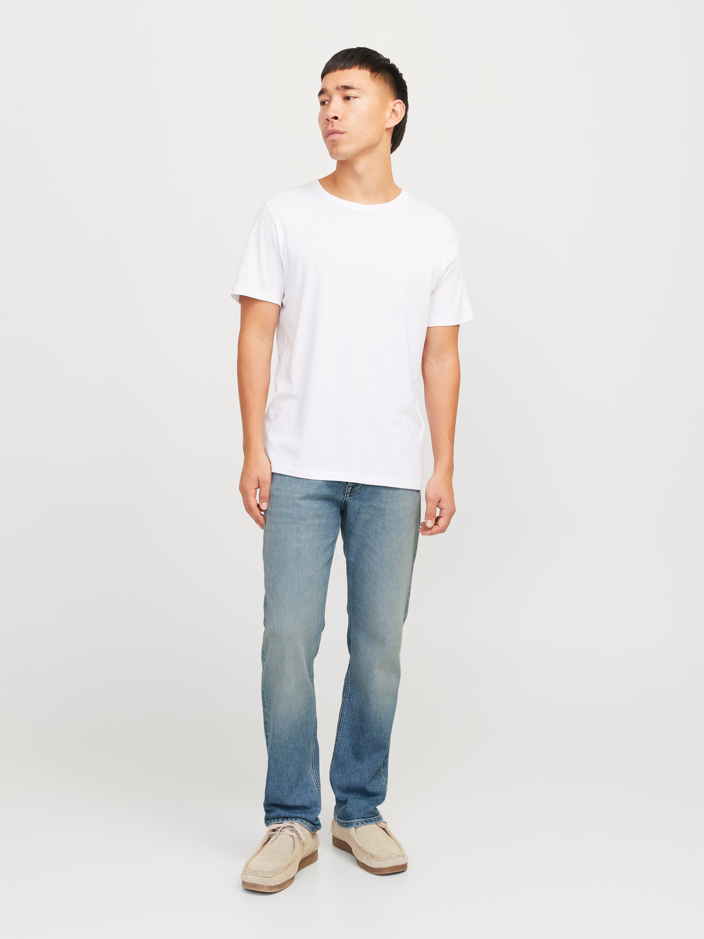Jack & Jones Regular-fit-Jeans »JJICLARK mit Used-Look und Stretch für den Alltag« mit Abriebeffekten