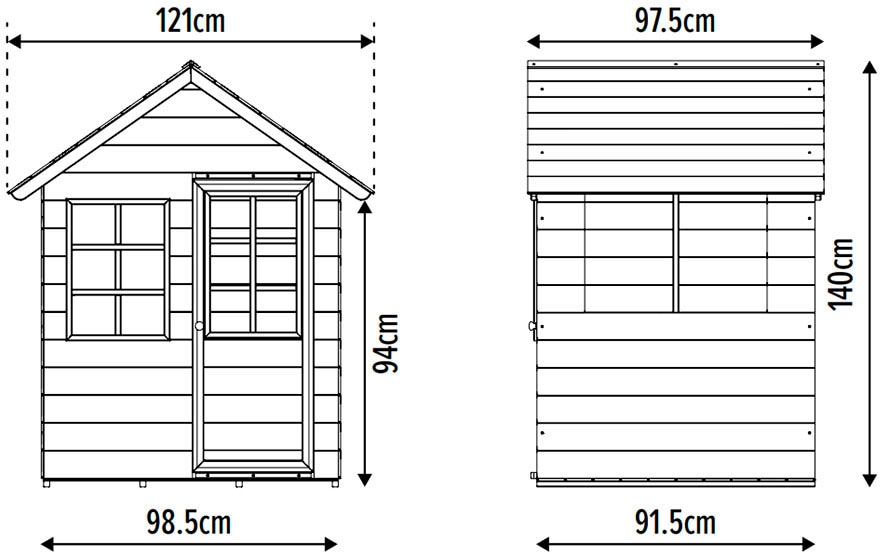 50NRTH Spielhaus »»Holz Spielhaus, Holla««, Natur, 92x99x140 cm