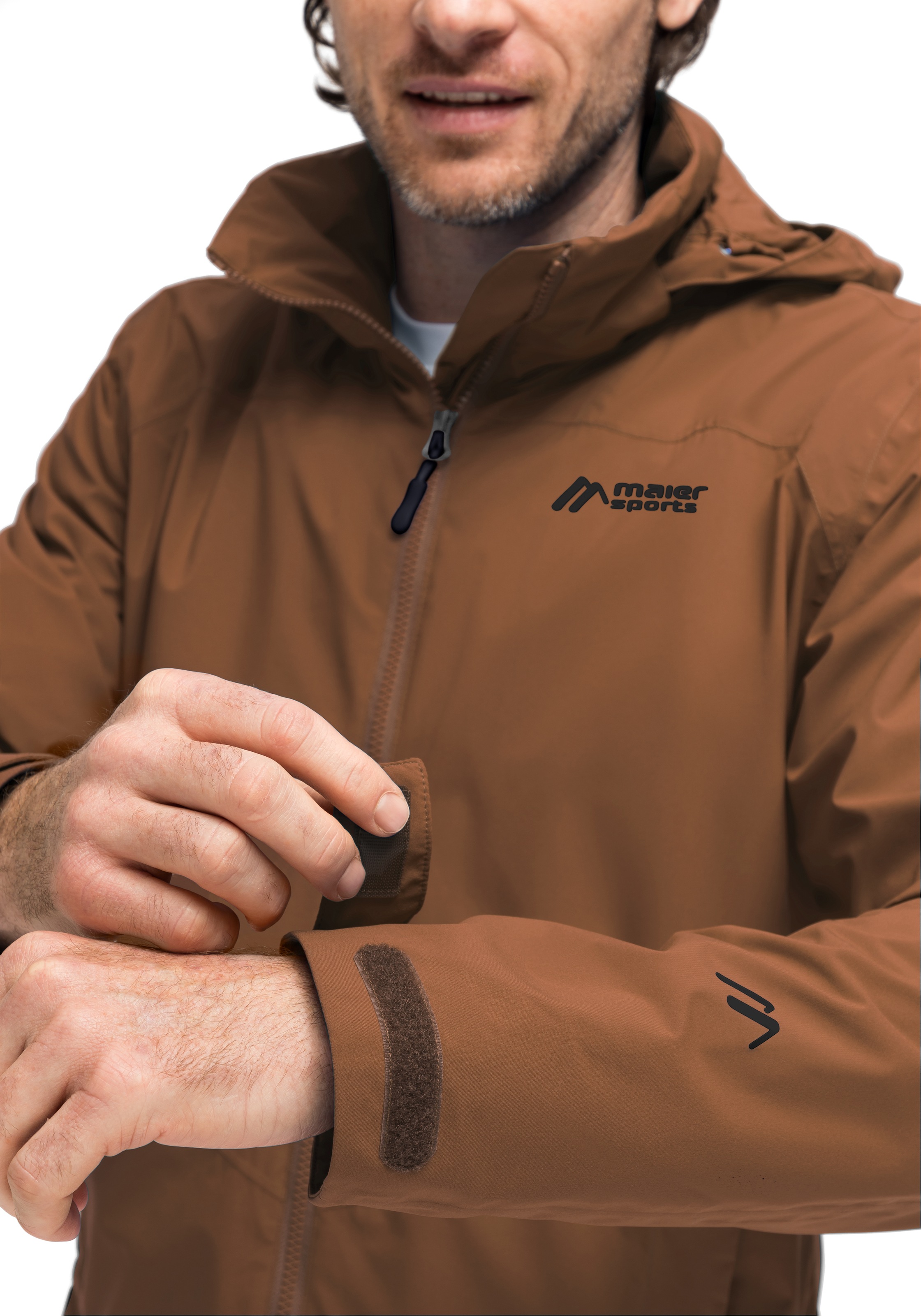 Maier Sports Regenjacke »Metor rec M« Herren Jacke mit Kapuze, Windjacke wasserdicht atmungsaktiv, Reg. Fit