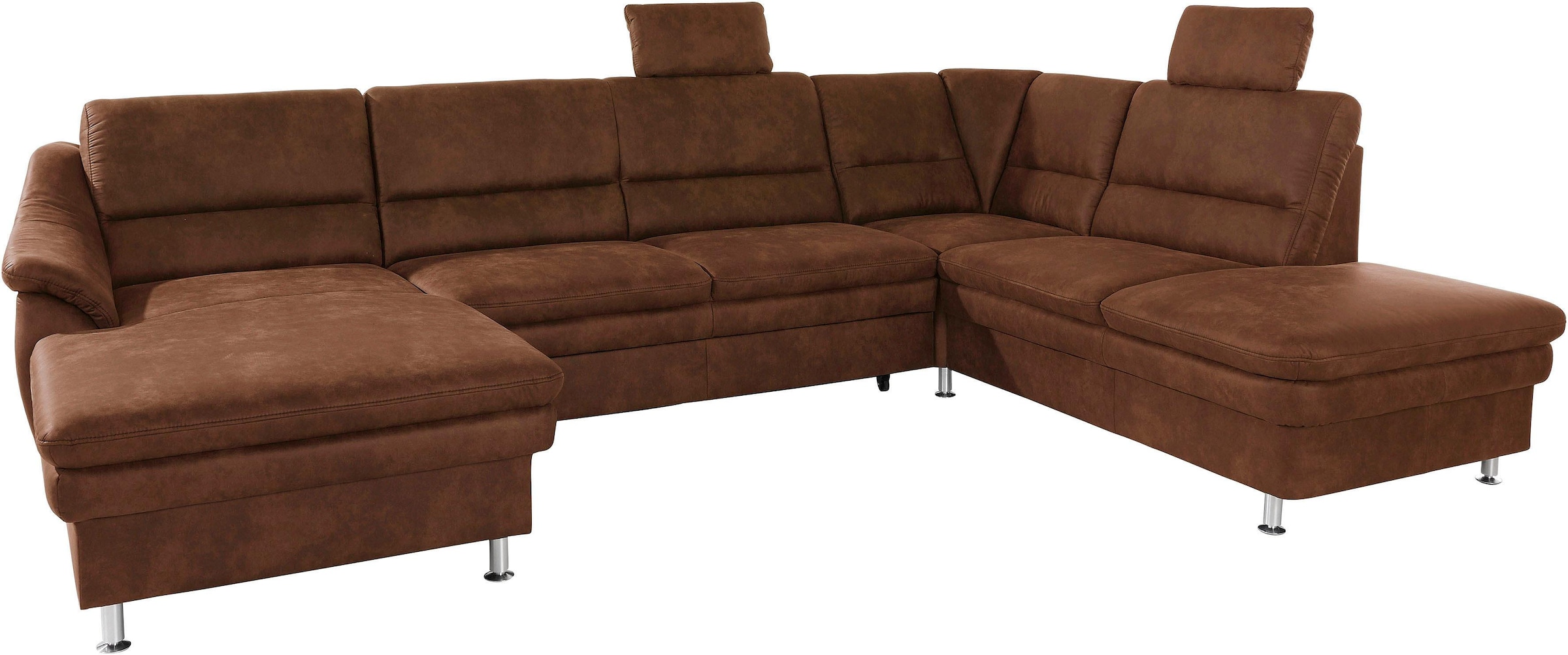 sit&more Wohnlandschaft »Cardoso U-Form«, mit Federkern und Kopfstützen, mit Bettfunktion und Relaxfunktion