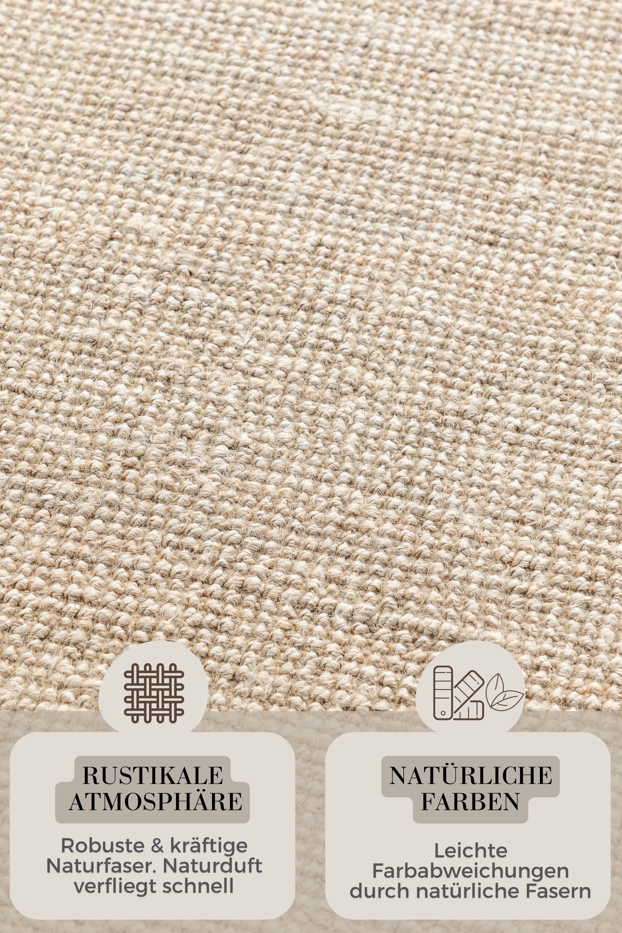 HANSE Home Teppich »Jaipur  Juteteppich,  als Läufer und in Rund« rechteckig 10 mm Höhe 100% Naturfaser, Wohnzimmer, Esszimmer, Schlafzimmer, GRS