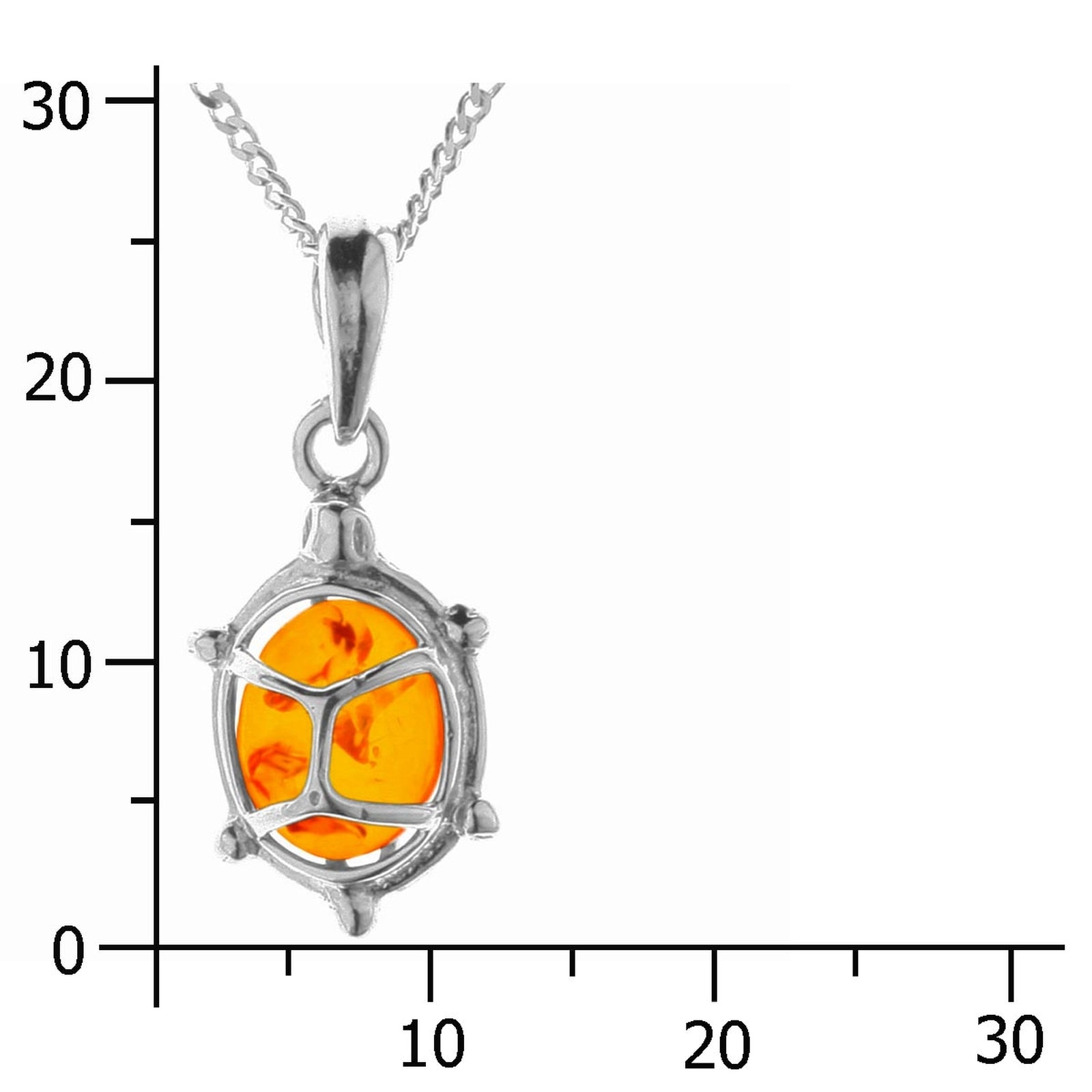 OSTSEE-SCHMUCK Kette mit Anhänger »- Schildkröte - Silber 925/000 - Bernstein«