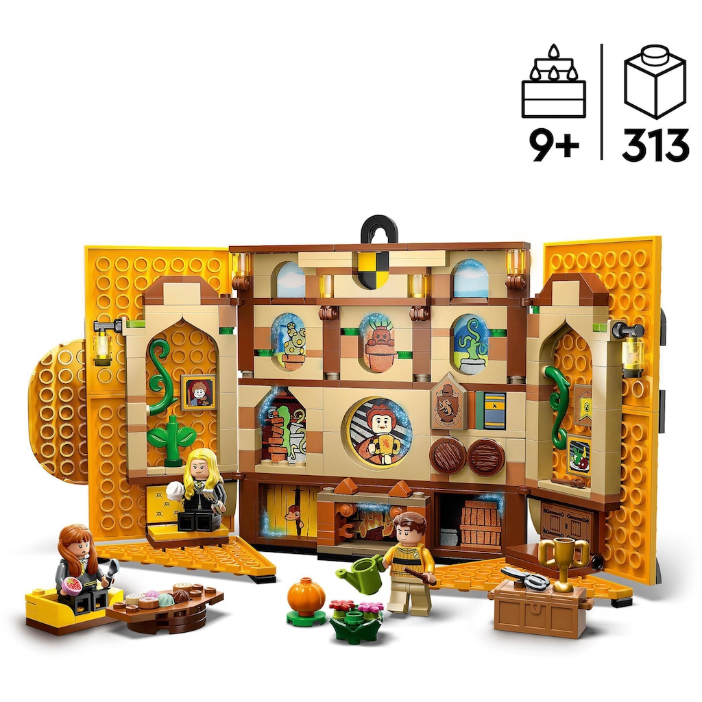 LEGO® Konstruktionsspielsteine »Hausbanner Hufflepuff (76412), LEGO® Harry Potter«, (313 St.)