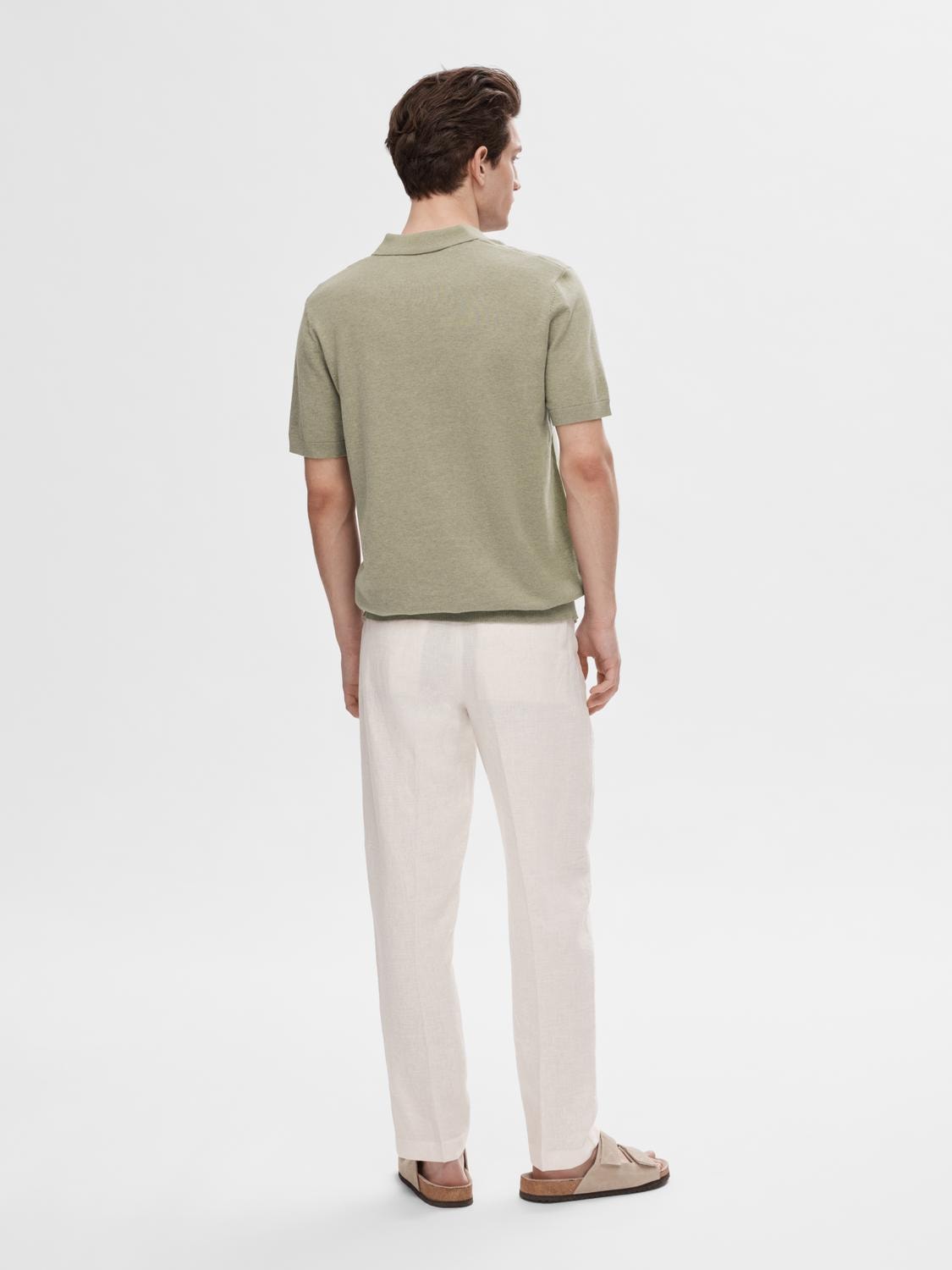 SELECTED HOMME Poloshirt »SLHBERG SS KNIT POLO NOOS«, aus Feinstrick