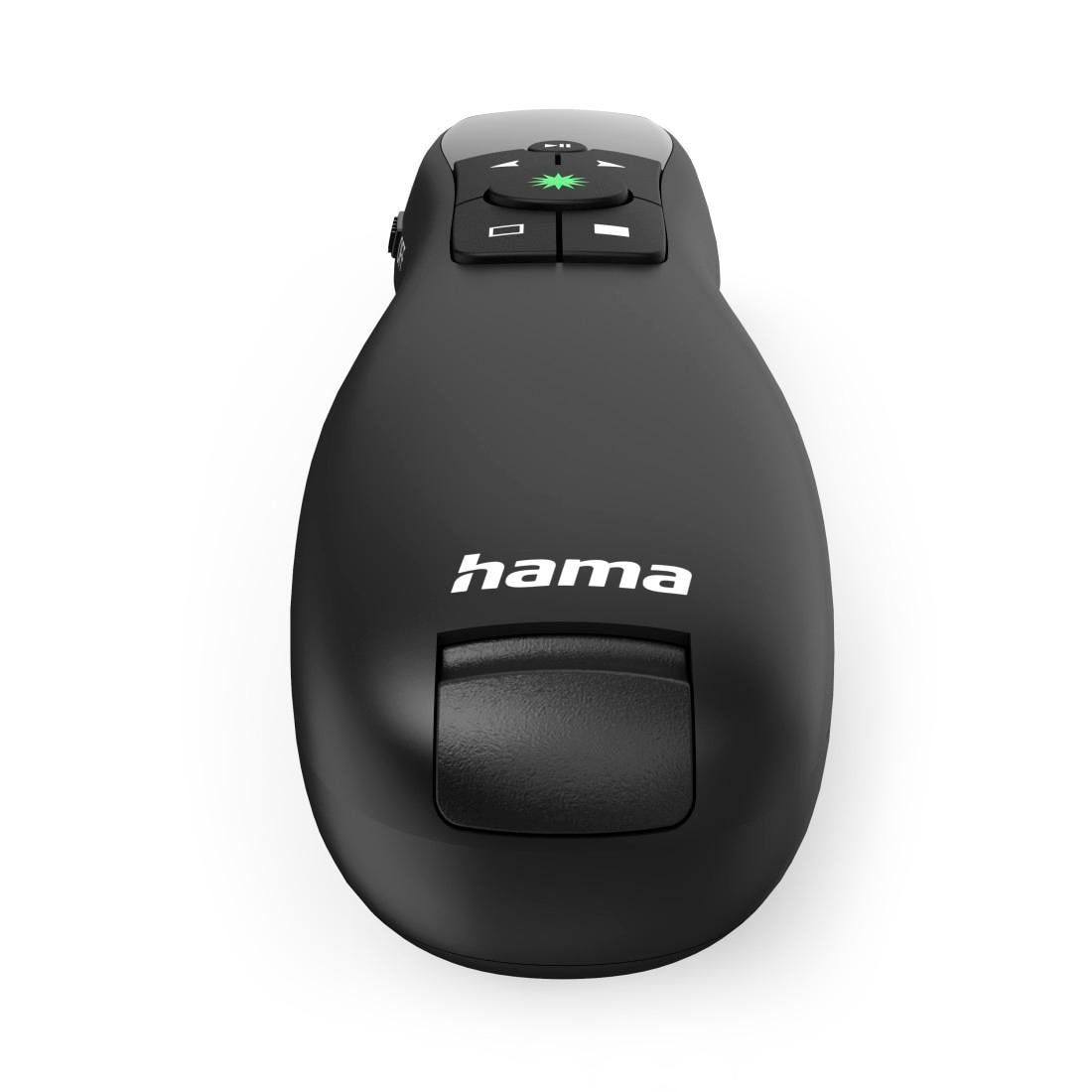 Hama Presenter »Presenter Fernbedienung mit Laserpointer, für Bildschirme, Power Point«, 1-in-1, Grüner Laser, USB-A Empfänger, PC