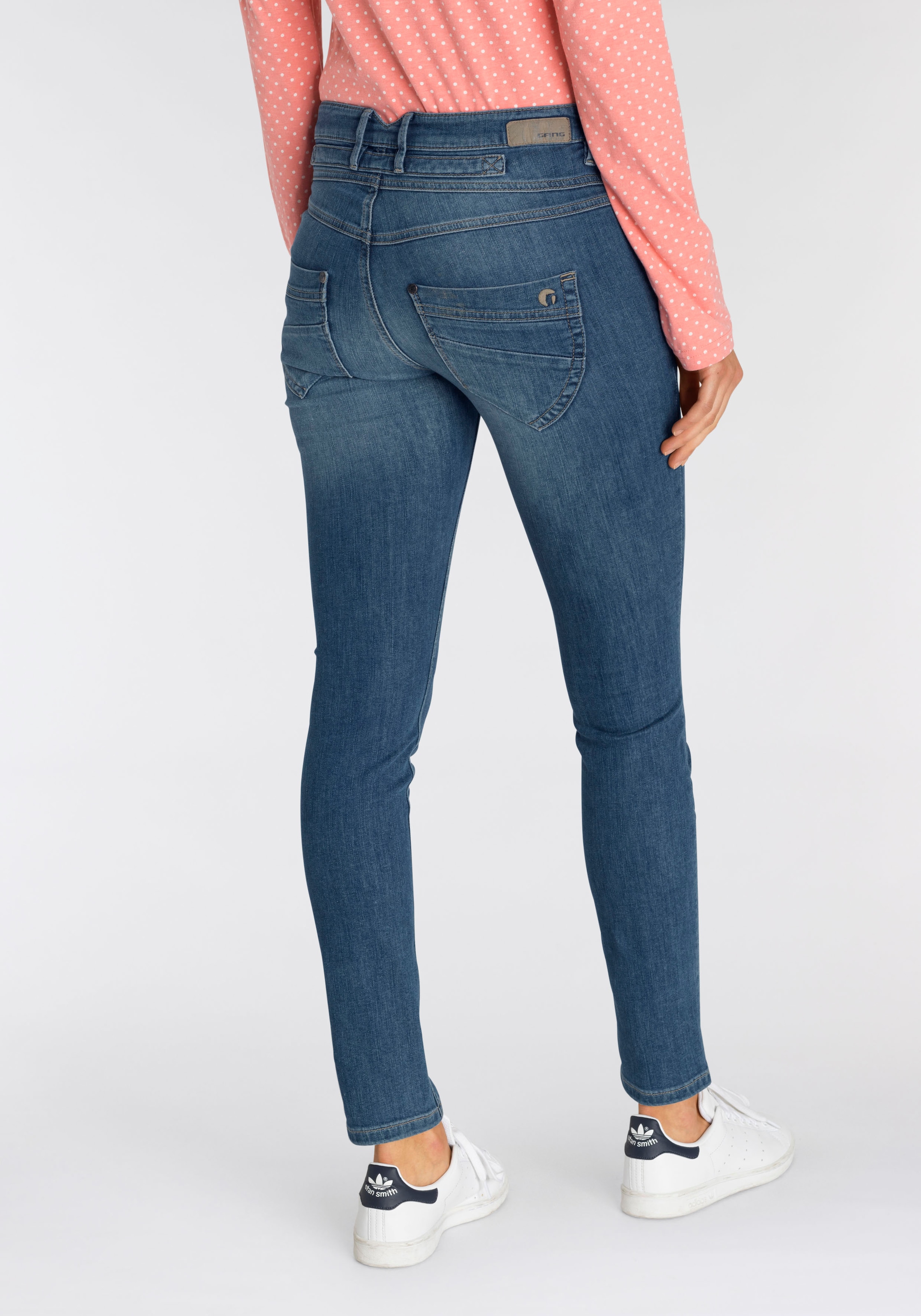 GANG Skinny-fit-Jeans »94MEDINA«, mit stylischer halb offener Knopfleiste