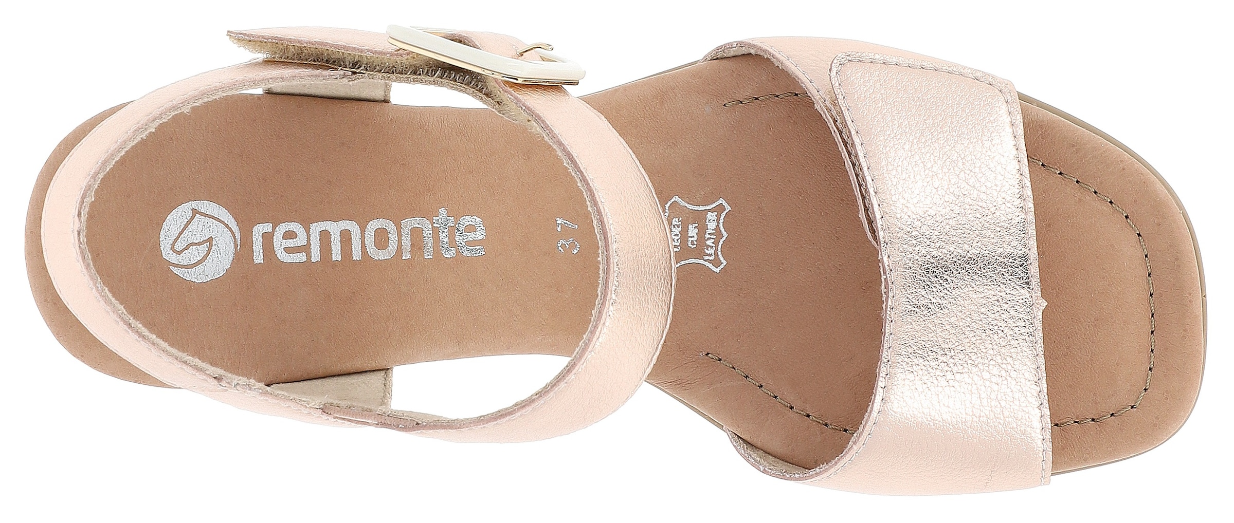 Remonte Sandalette »ELLE-Collection«, Sommerschuh, Sandale, Blockabsatz, Abendschuh, mit Klettverschluss