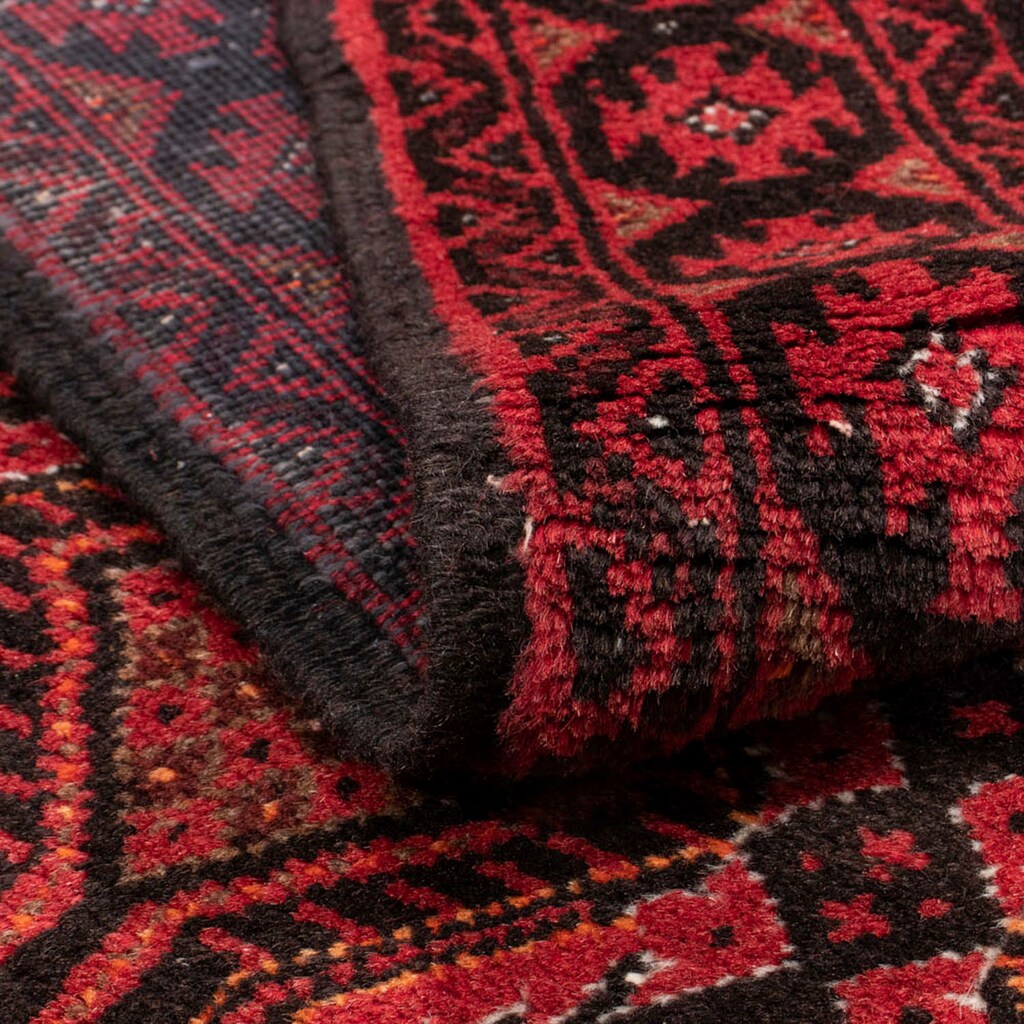 morgenland Hochflor-Läufer »Belutsch Durchgemustert Rosso 181 x 102 cm«, rechteckig