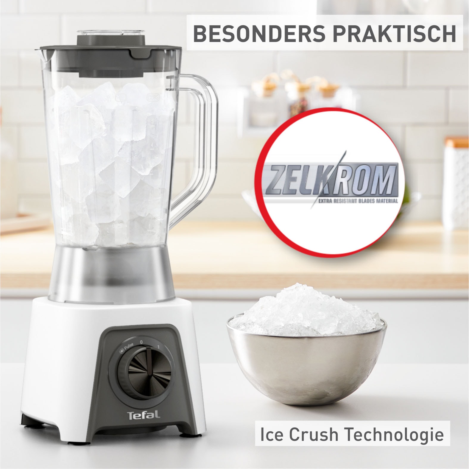 Tefal Standmixer »BL2C01 Blendeo« 450 W 1,5 Liter, 2 Geschwindigkeiten + Pulse-Funktion, Duraforce Klingen