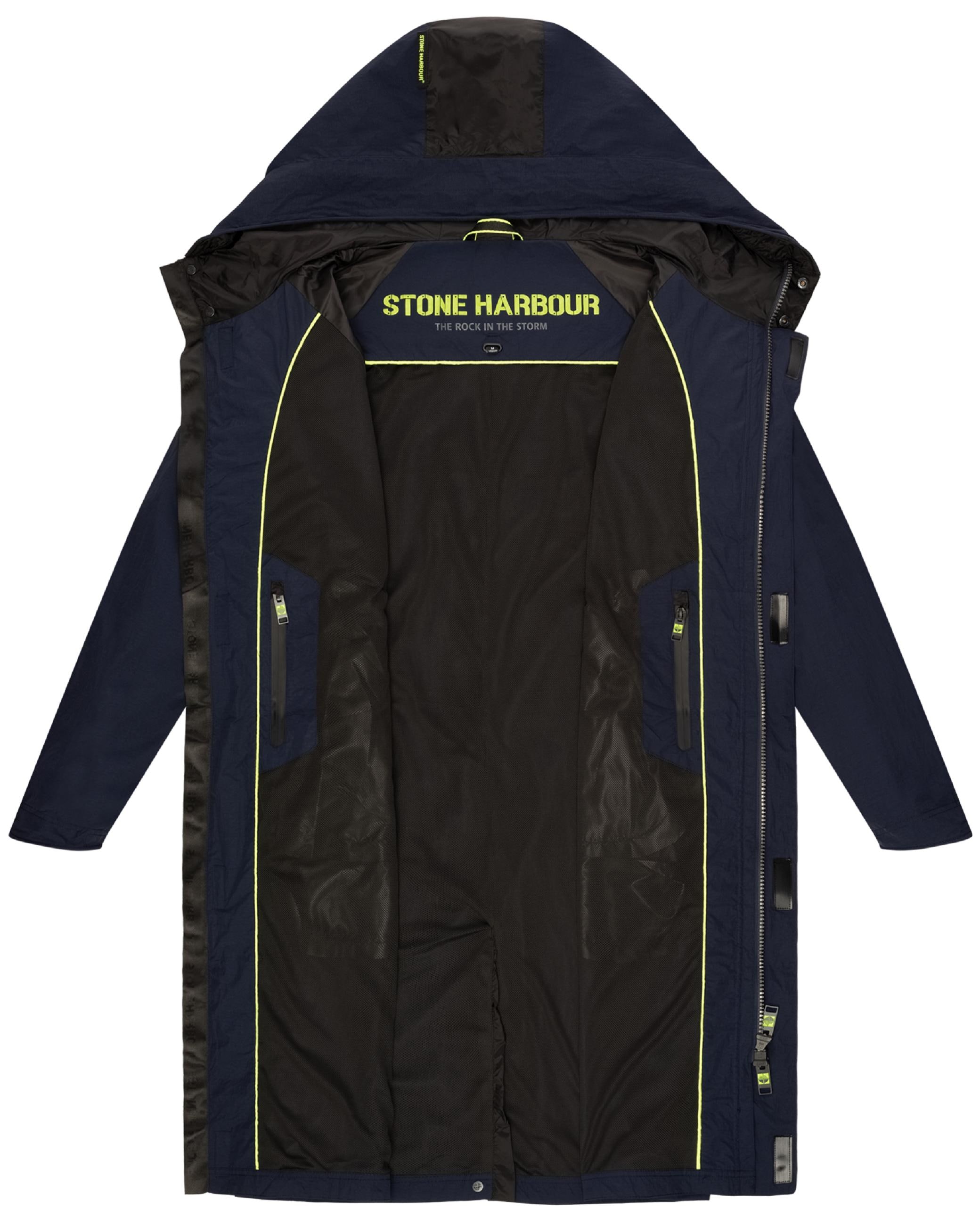 Stone Harbour Regenmantel »Regenmantel Zafaar«, Lange Herren Regenjacke mit Kapuze