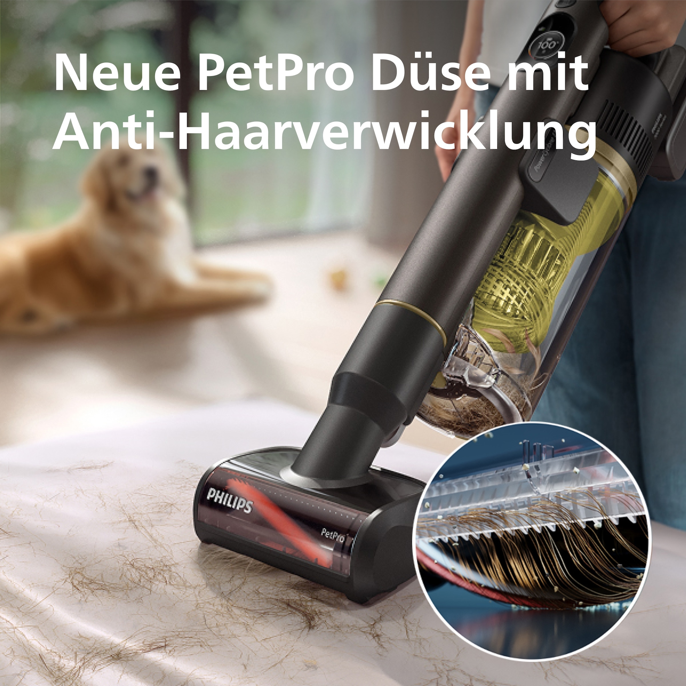 Philips Akku-Hand-und Stielstaubsauger »XC7067/01 SpeedPro Max 7000 Series Advanced "Pet"« mit bis zu 80 Minuten Laufzeit und Bodendüse mit Anti-Haarverwicklung
