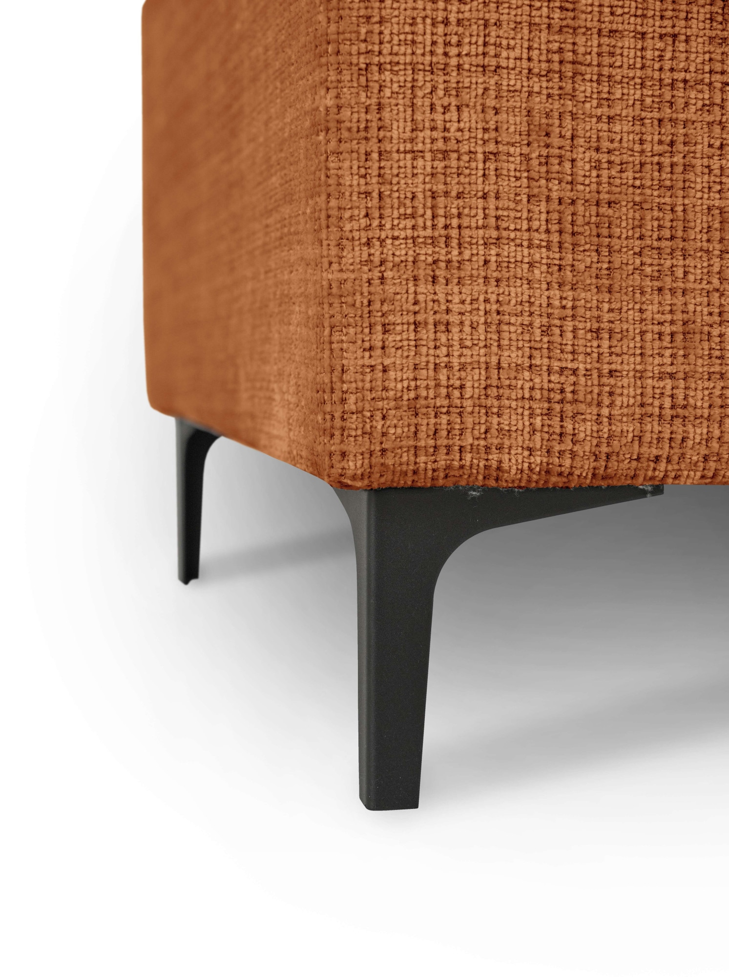 Places of Style 3-Sitzer »3er Sofa Oland, Struktur, Flachgewebe, Luxus-Microfaser, Boucle«, 224 cm, Wellenunterfederung, Skandi-Design, Metallfüße