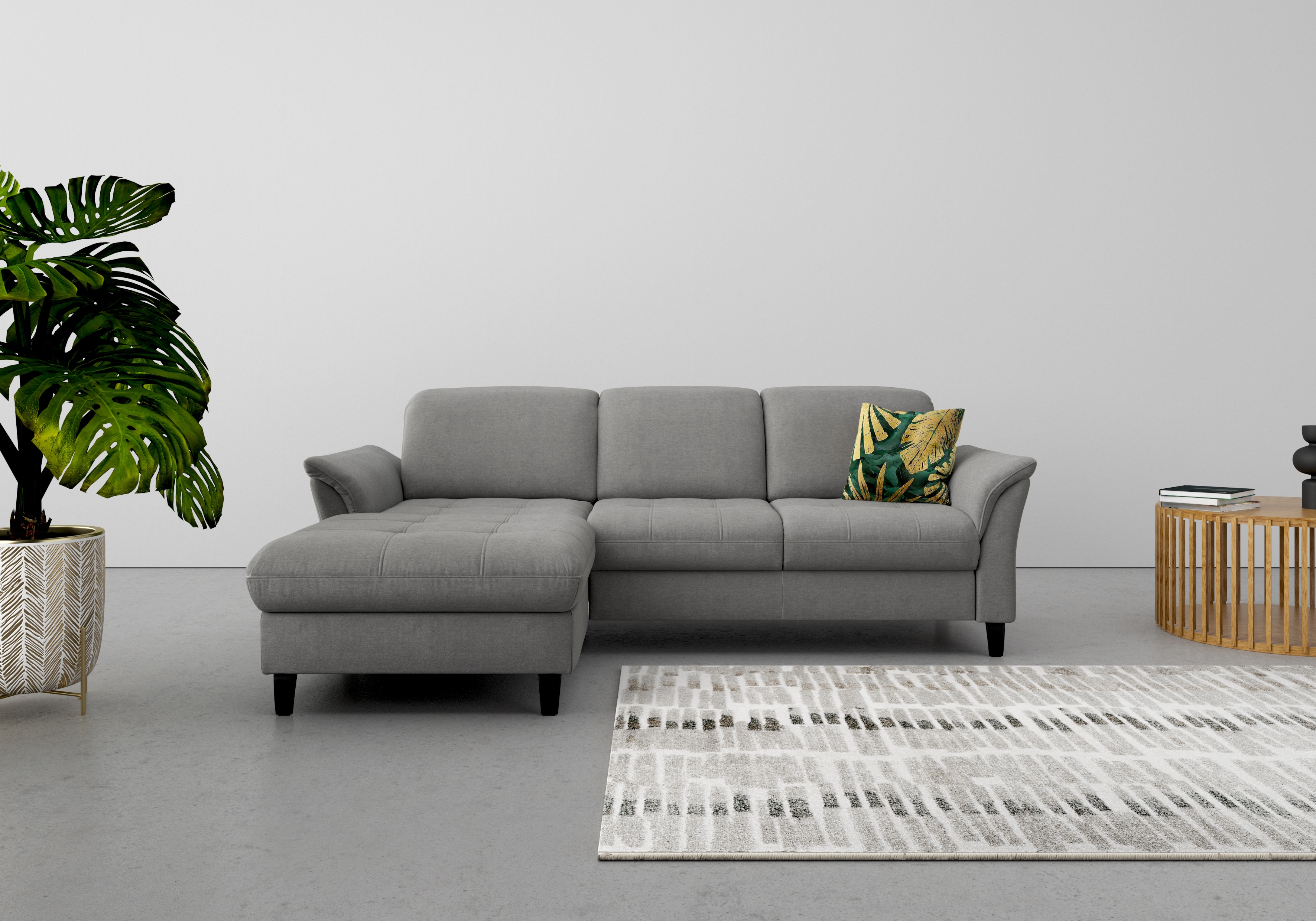 sit&more Ecksofa "Maggiore L-Form" wahlweise mit Kopfteilverstellung, Schlaffunktion und Bettkasten