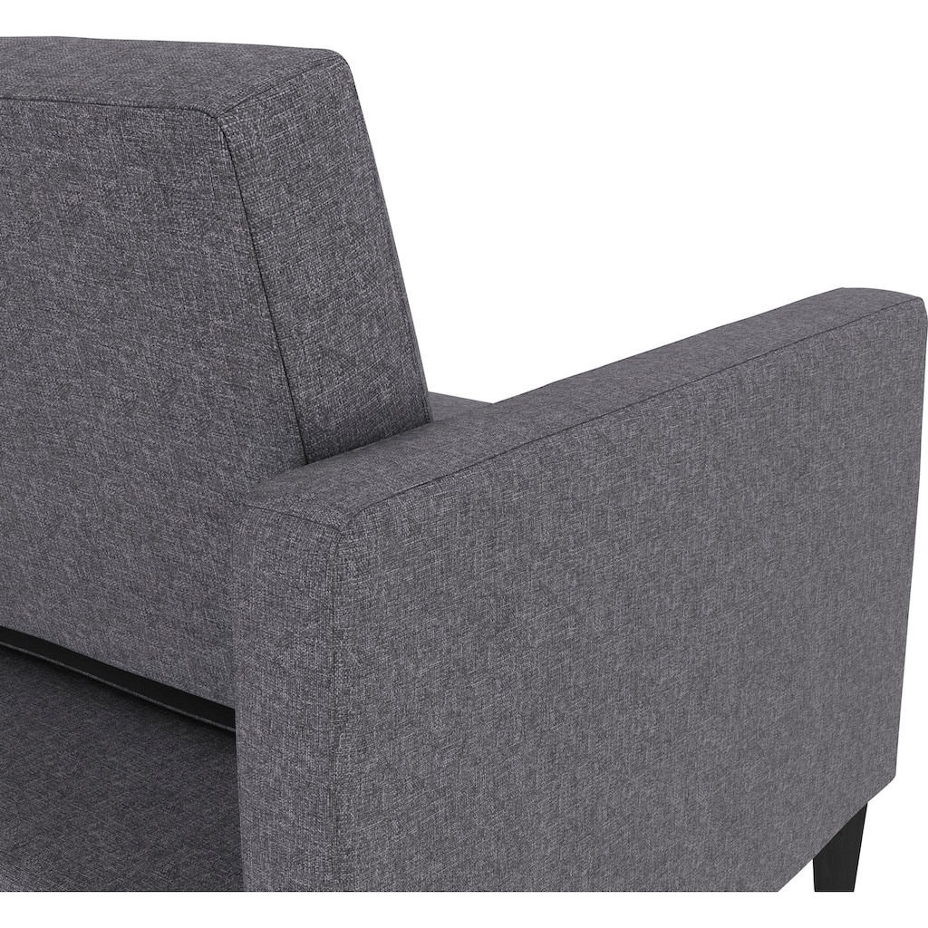 Dorel Home Ecksofa mit Schlafffunktion, Recamiere mit Stauraum beidseitig montierbar, Rückenlehne 2-teilig und 3-fach verstellbar