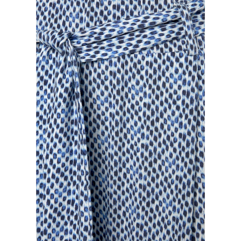 LASCANA Culotte, (mit Bindegürtel), und Tupfenprint, leicht und elastisch, Jerseyhose, Sommerhose