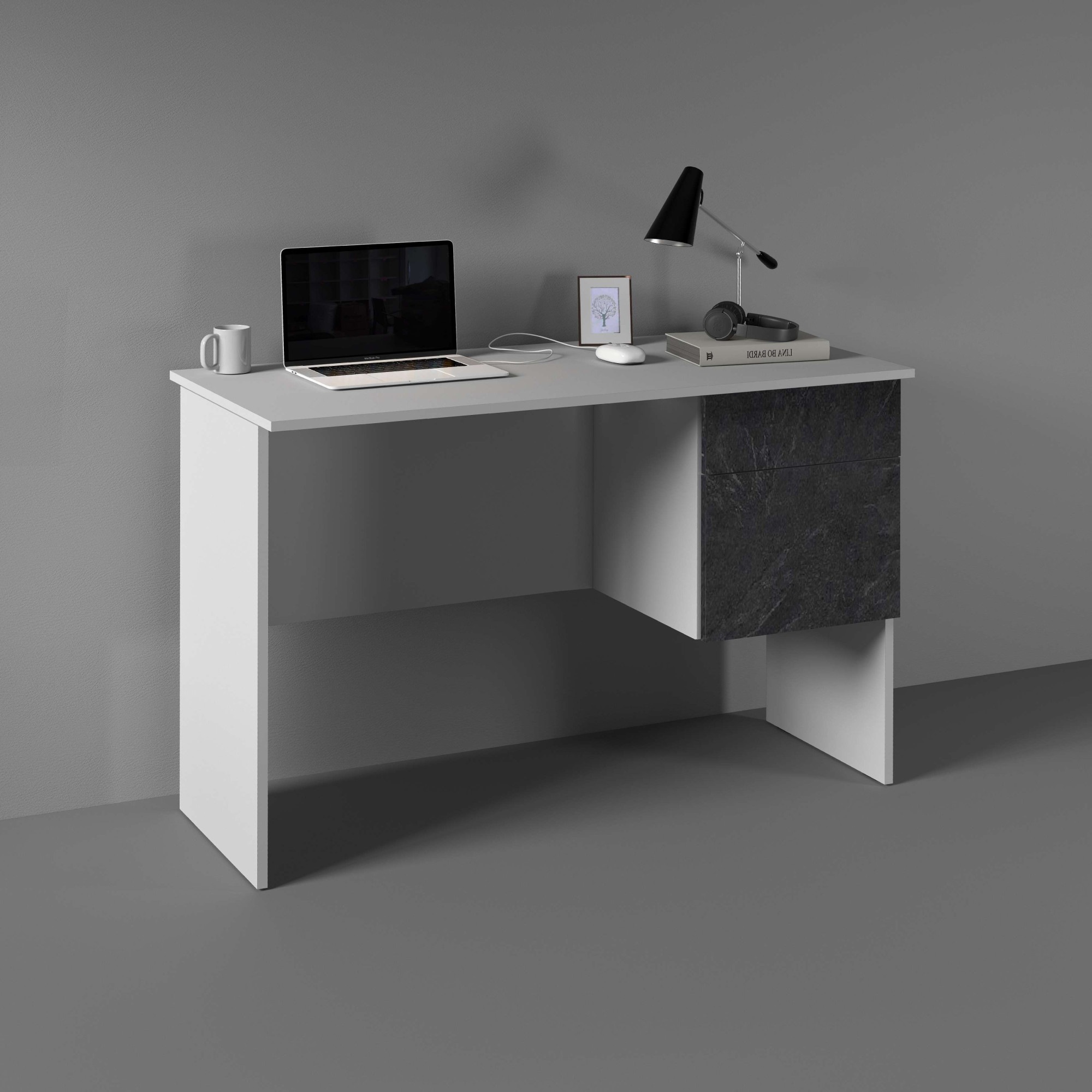 INOSIGN Schreibtisch »Coro, kleiner Computertisch, Bürotisch«, mit 1 Tür & 1 Schublade, Breite 110 cm, Made in Italy