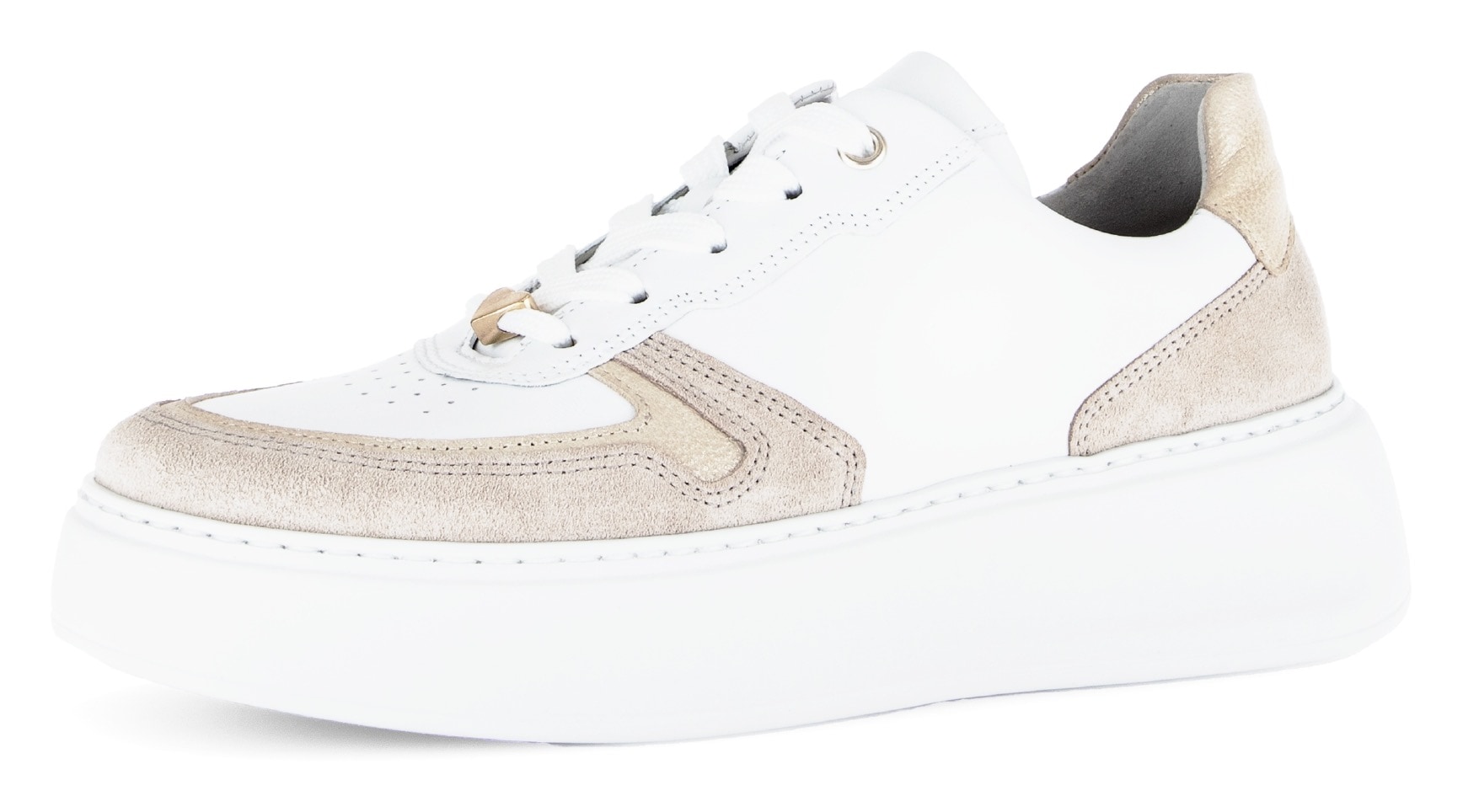 Gabor Plateausneaker »FLORENZ«, Freizeitschuh, Halbschuh, Schnürer, Kontrastbesätze, Weite G