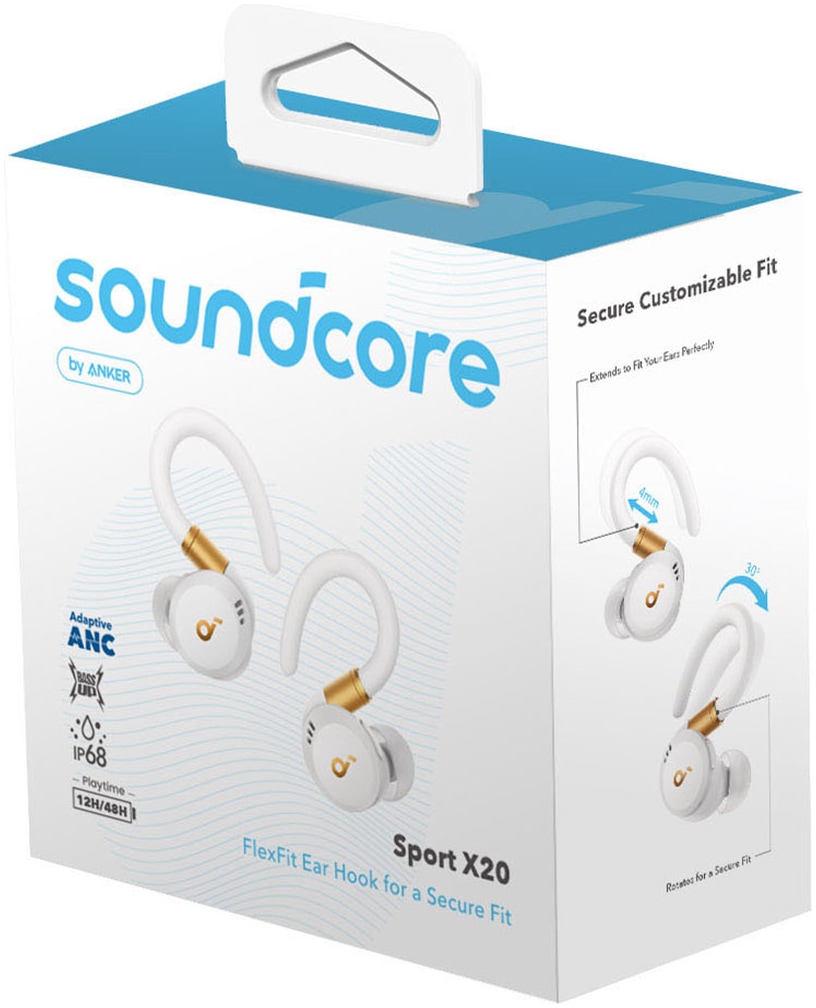 Anker wireless In-Ear-Kopfhörer »soundcore Sport X20« Bluetooth Adaptive Noise-Cancelling | integrierte Steuerung für Anrufe und Musik