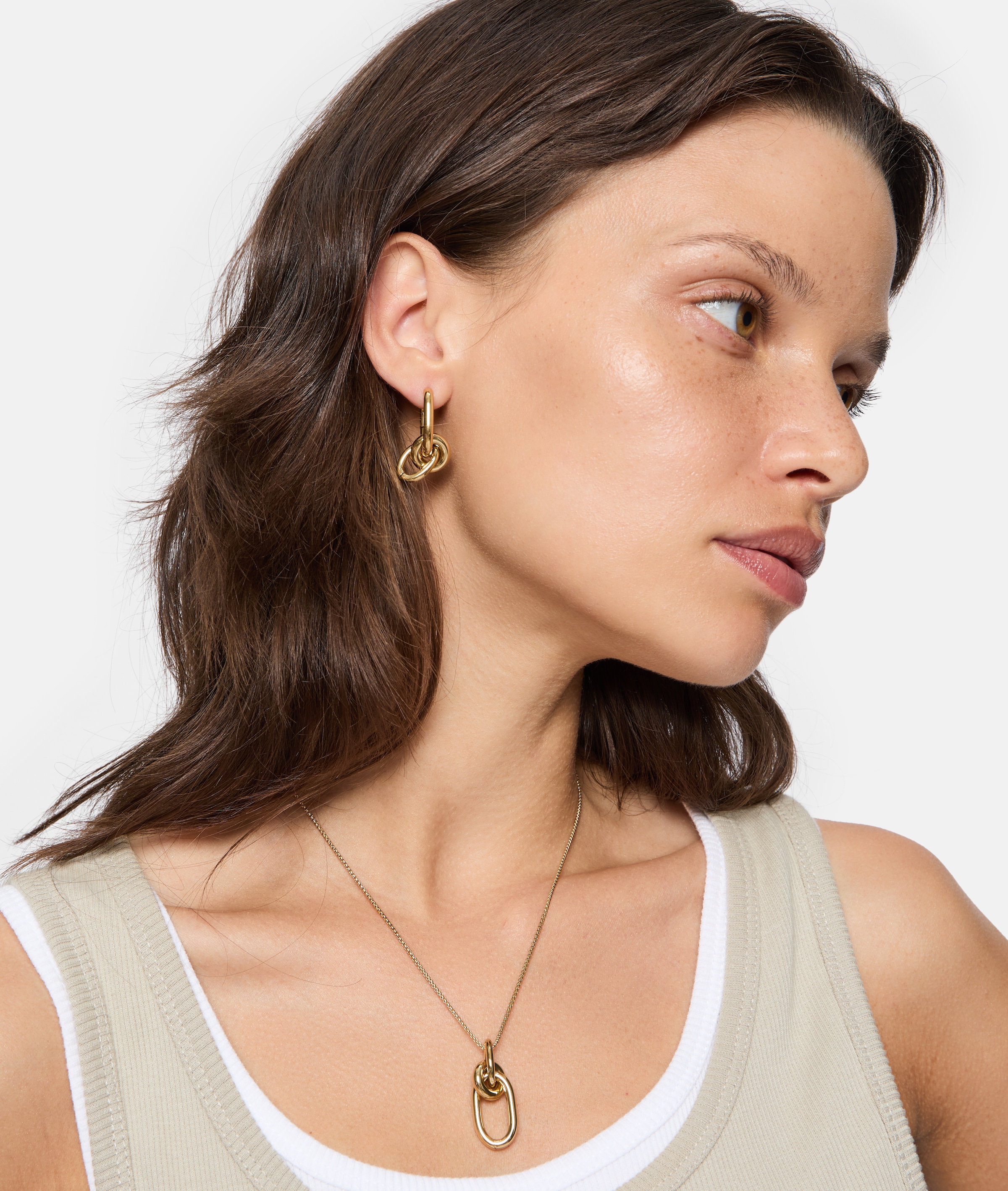 Liebeskind Berlin Paar Creolen »Schmuck Geschenk Edelstahl Ohrringe Modern Knot« Einhänger abnehmbar