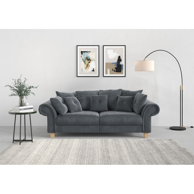 Home affaire Big-Sofa »Queenie Megasofa«, (2 St.), mit weichem Sitzkomfort  und zeitlosem Design, viele kuschelige Kissen online kaufen | UNIVERSAL