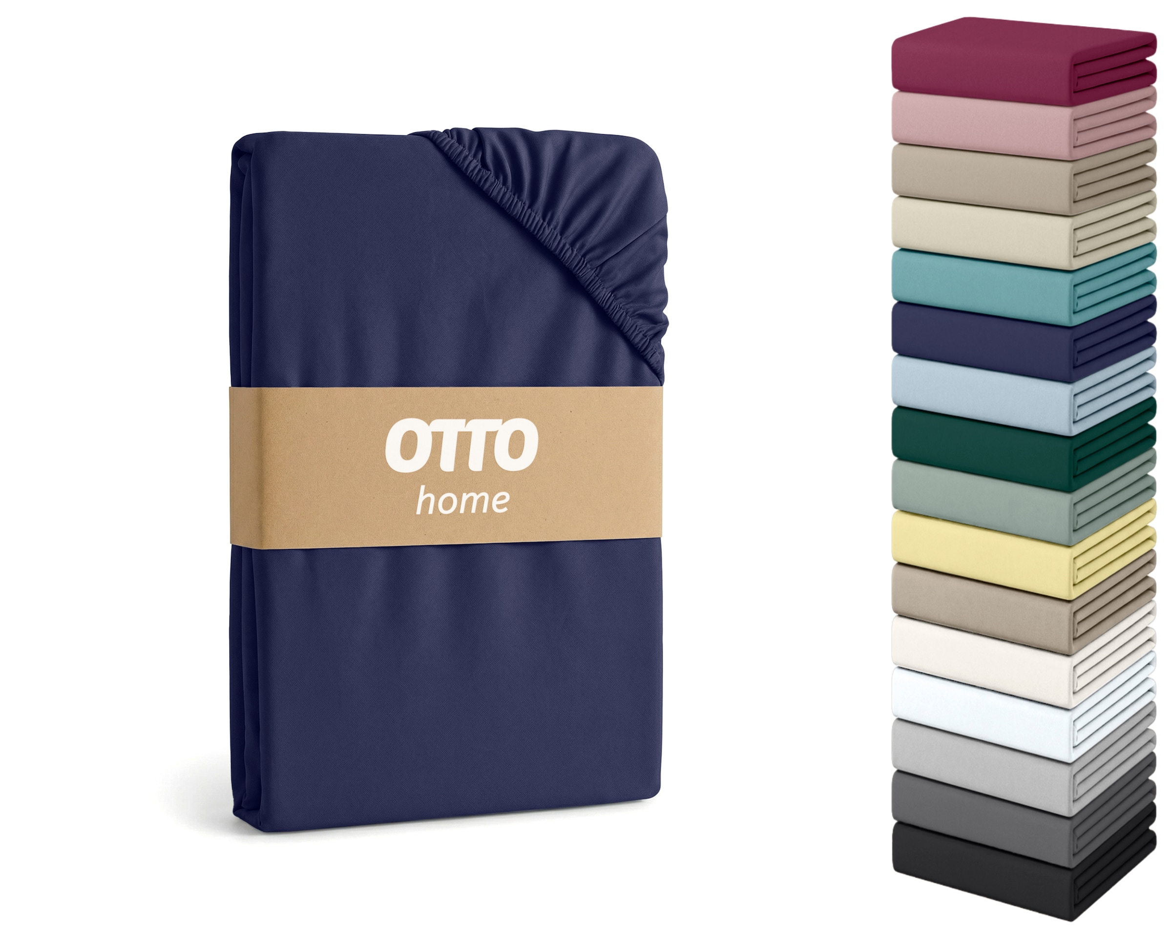 OTTO home Spannbettlaken »Cremona, in PREMIUM Qualität aus 96% Baumwolle & 4% Elasthan« Größe ab 90x200 cm, in 145g/m² sowie 180 g/m² erhältlich