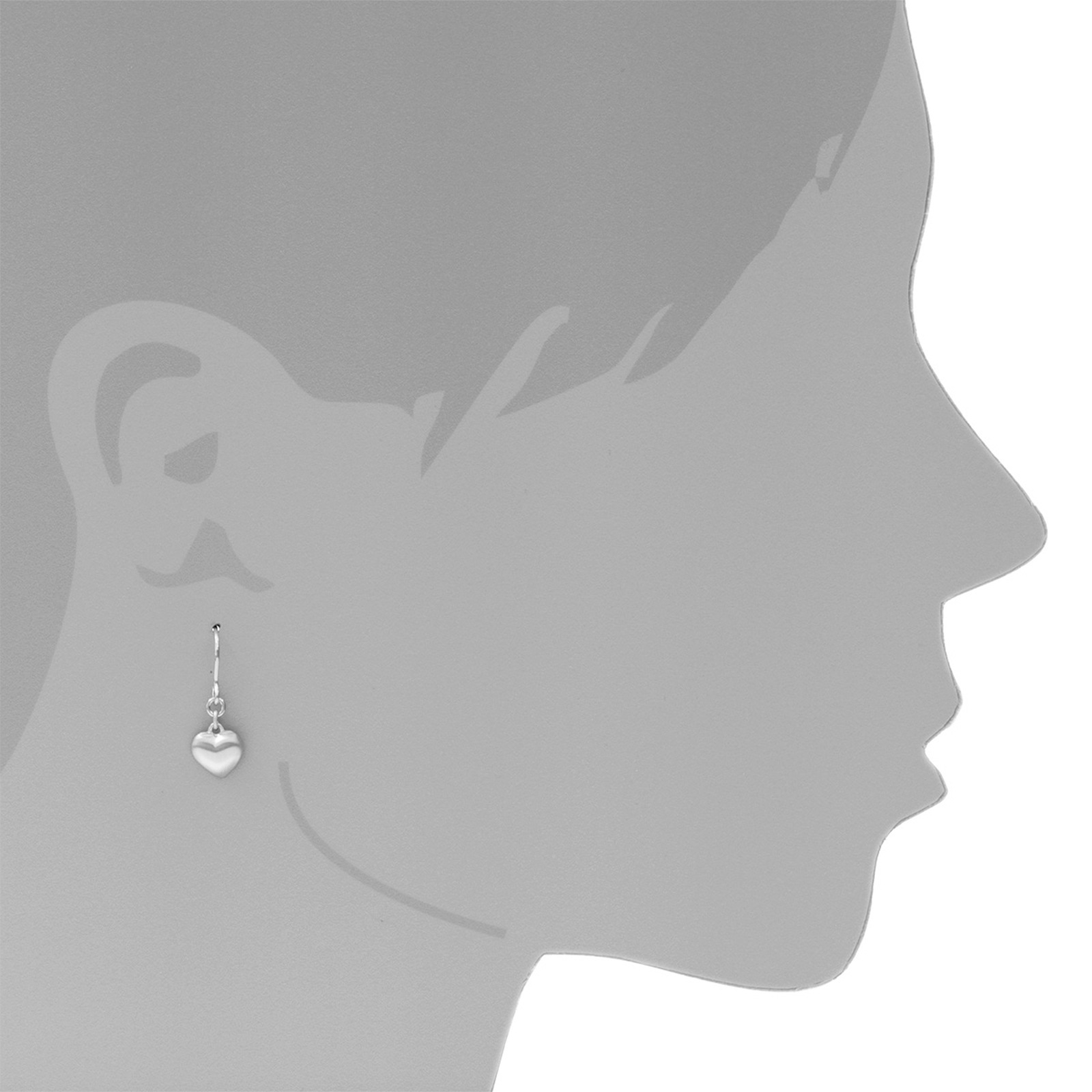 OSTSEE-SCHMUCK Paar Ohrhänger »- Herz 9 mm - Silber 925/000 - ,«