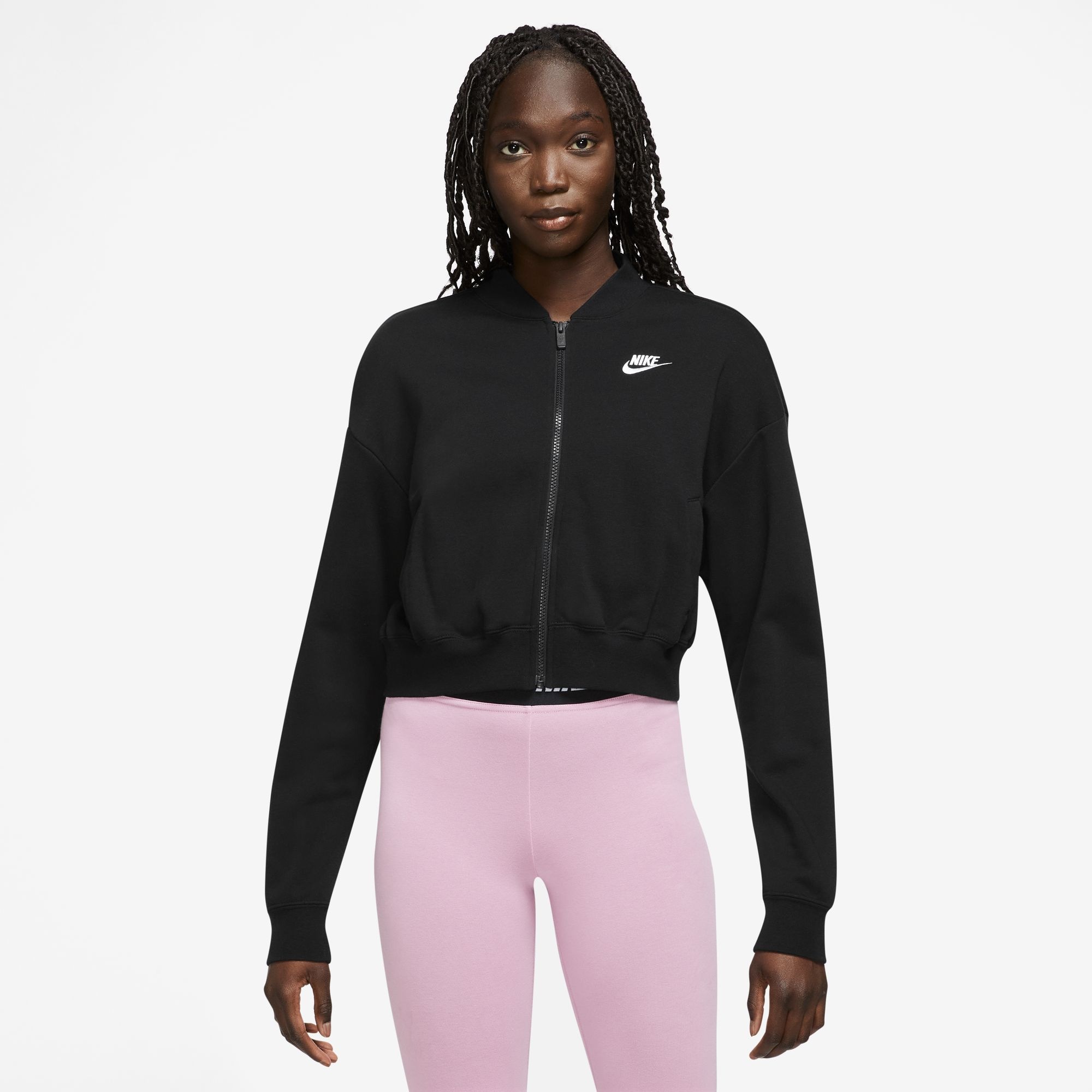 Nike Sportswear Sweatjacke »CLUB FLEECE WOMEN'S OVERSIZED CROPPED FULL-ZIP JACKET«