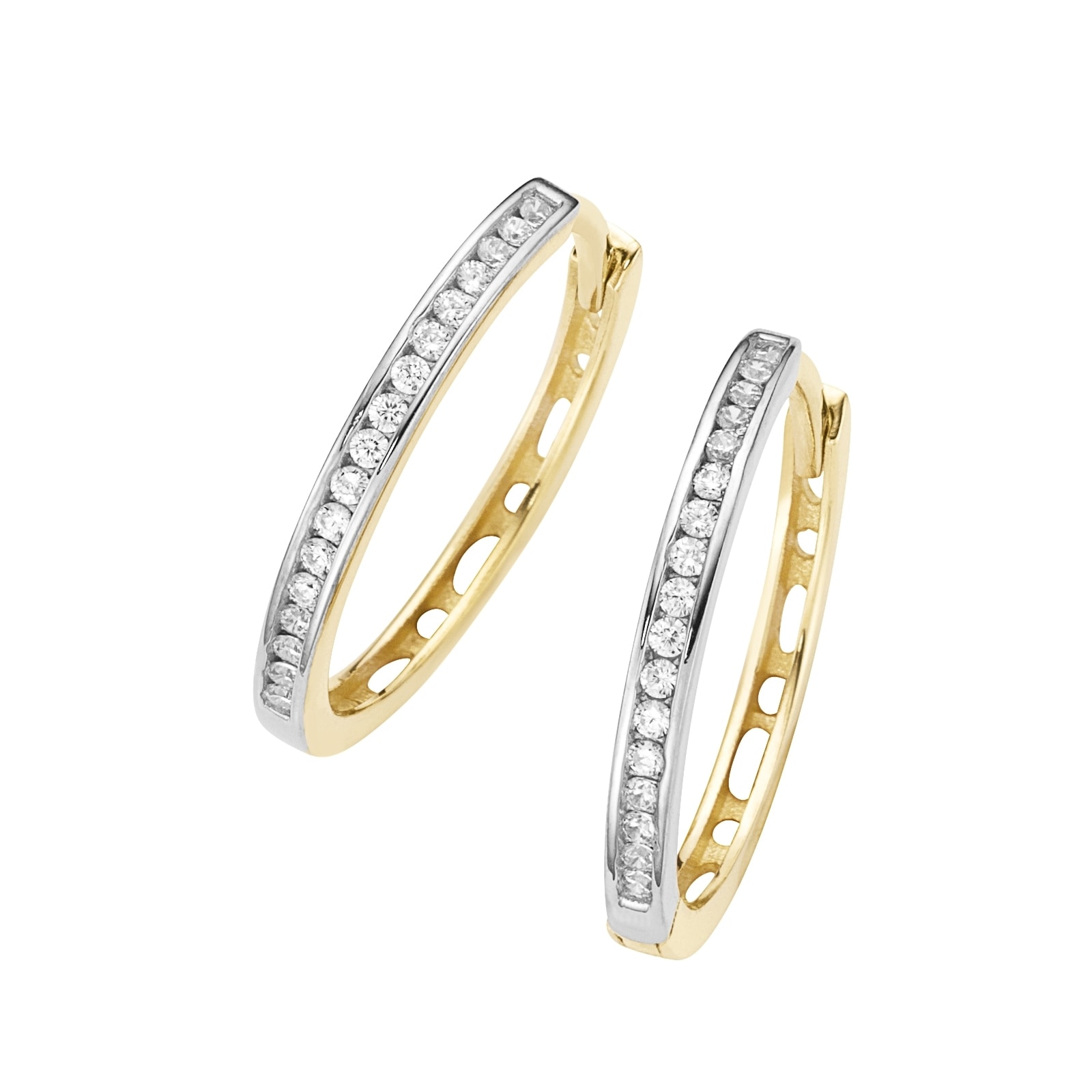 Luigi Merano Paar Creolen »Creolen mit Zirkonia, Gold 375«
