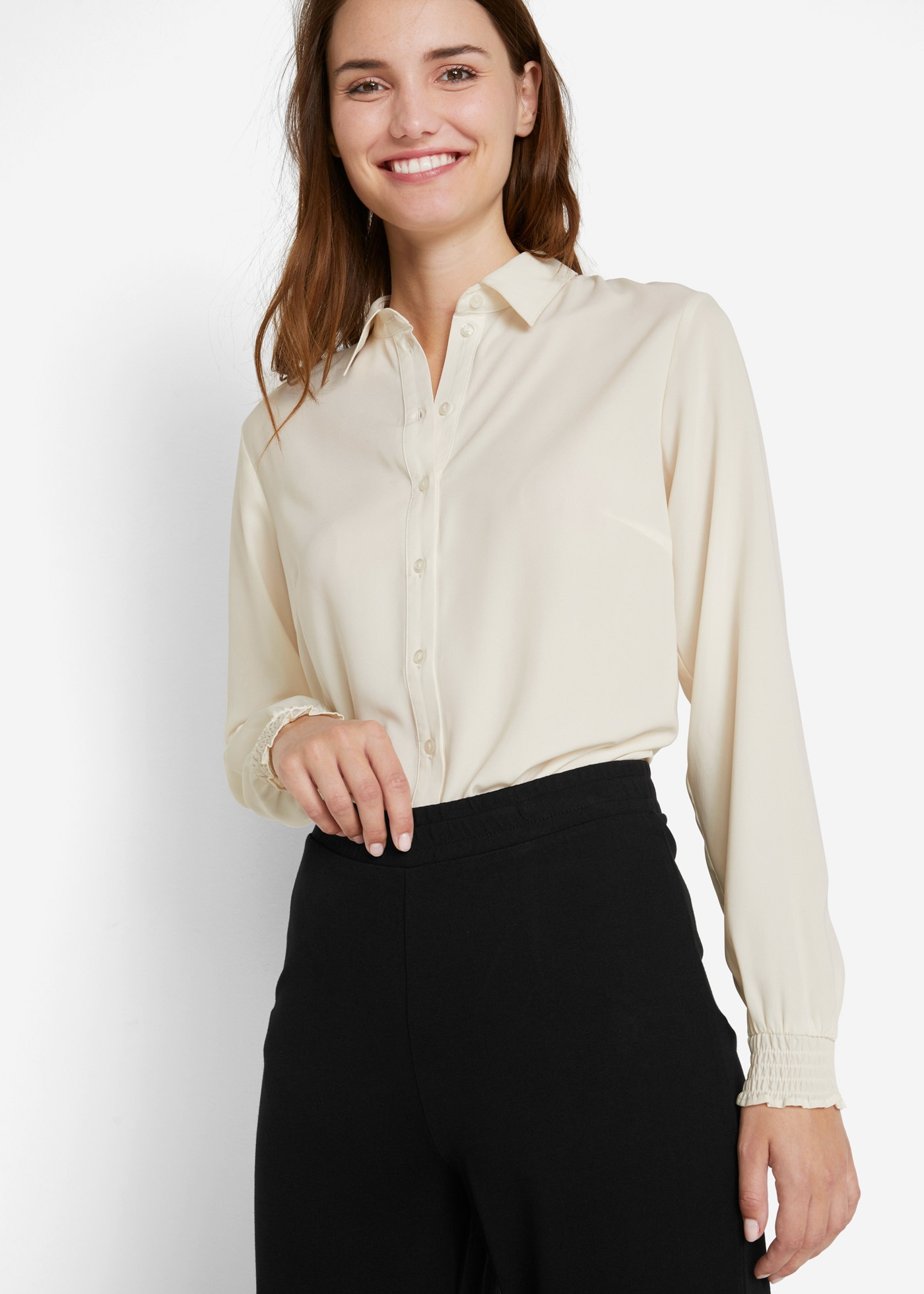 bonprix Schlupfhose »Weite Hose mit Gummibund aus Viskosemix«  aus Viskosemix, mit Gummibund, Loose fit Passform, Casual Stil