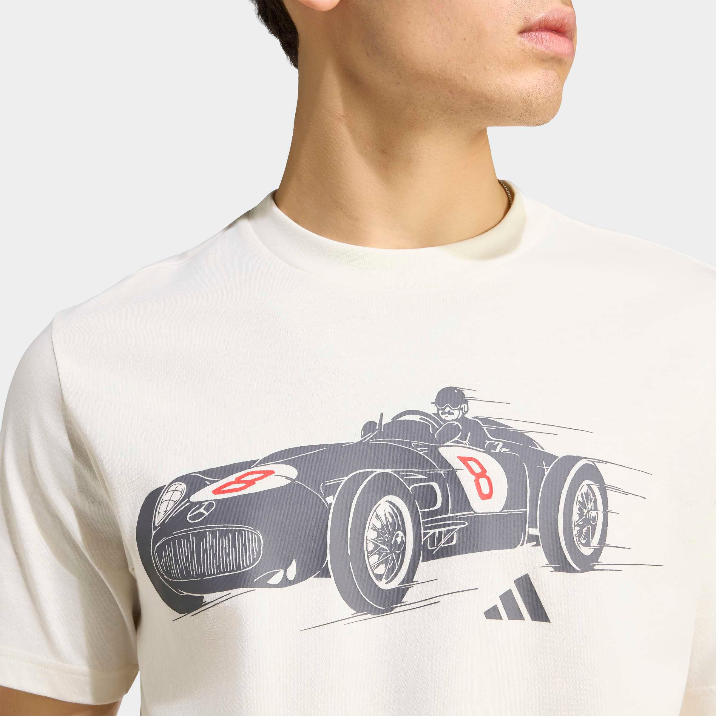 adidas Performance T-Shirt »MERCEDES-AMG PETRONAS FORMULA 1 TEAM SILVER ARROWS 1955, GRAFIK« für Erwachsene, mit Rundhalsausschnitt, ohne Verschluss, aus Baumwolle