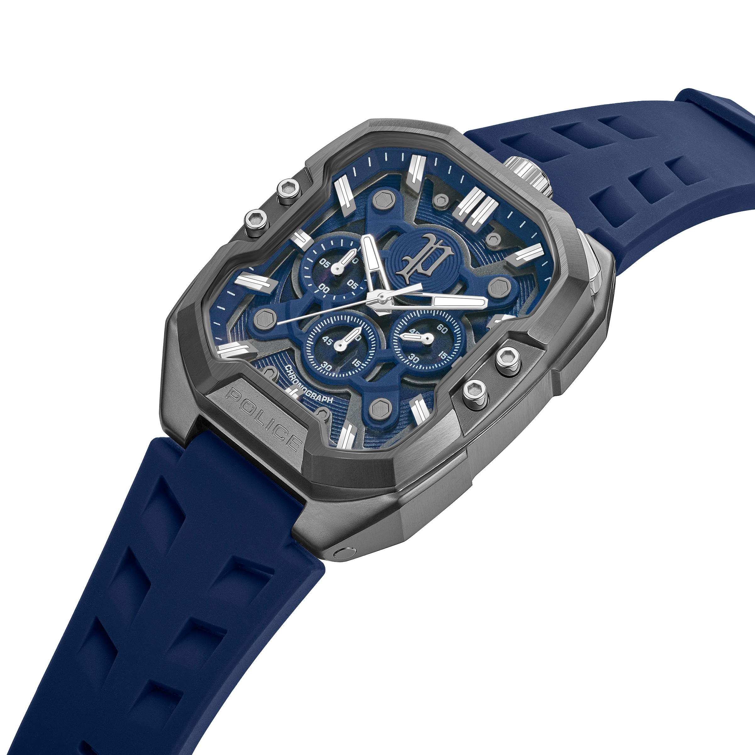 Police Chronograph »Bullhead« Quarzuhr, Armbanduhr, Herrenuhr, Lederarmband, analog, Stoppfunktion