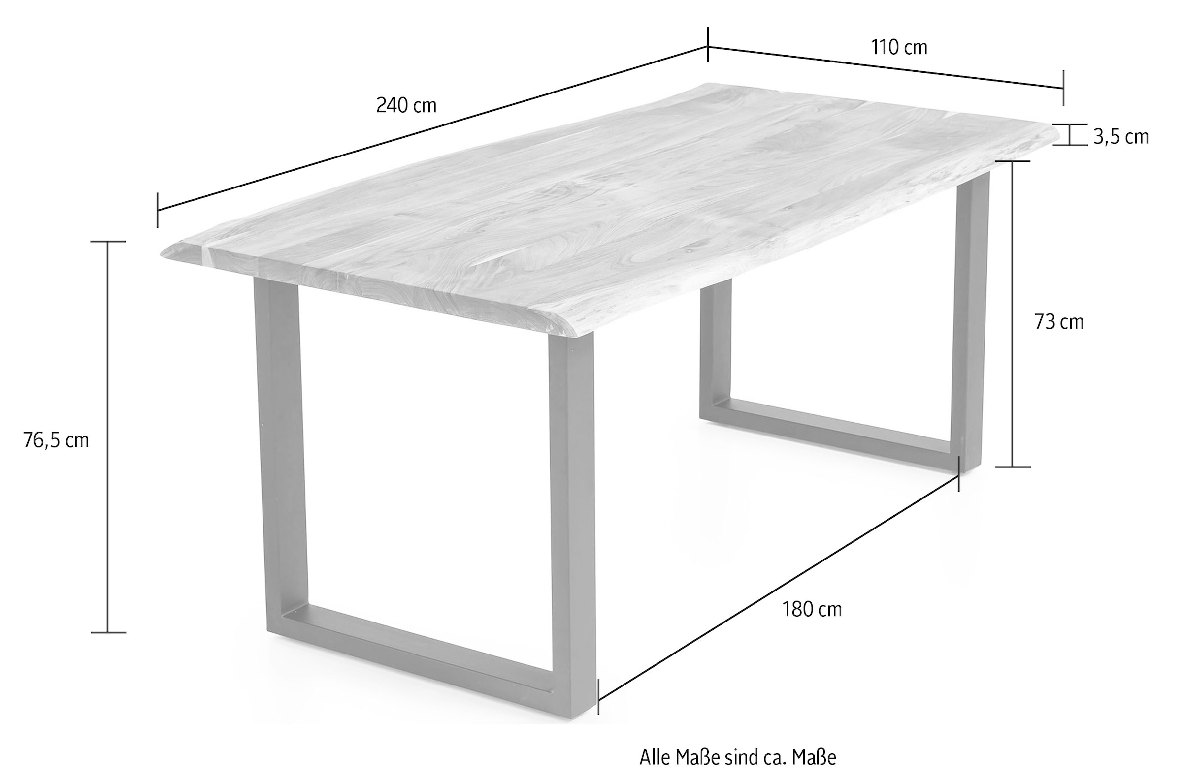 SalesFever Esstisch »Eleganter Esstisch für gemütliche Mahlzeiten«, Geölt und zweifach gewachstes Massivholz