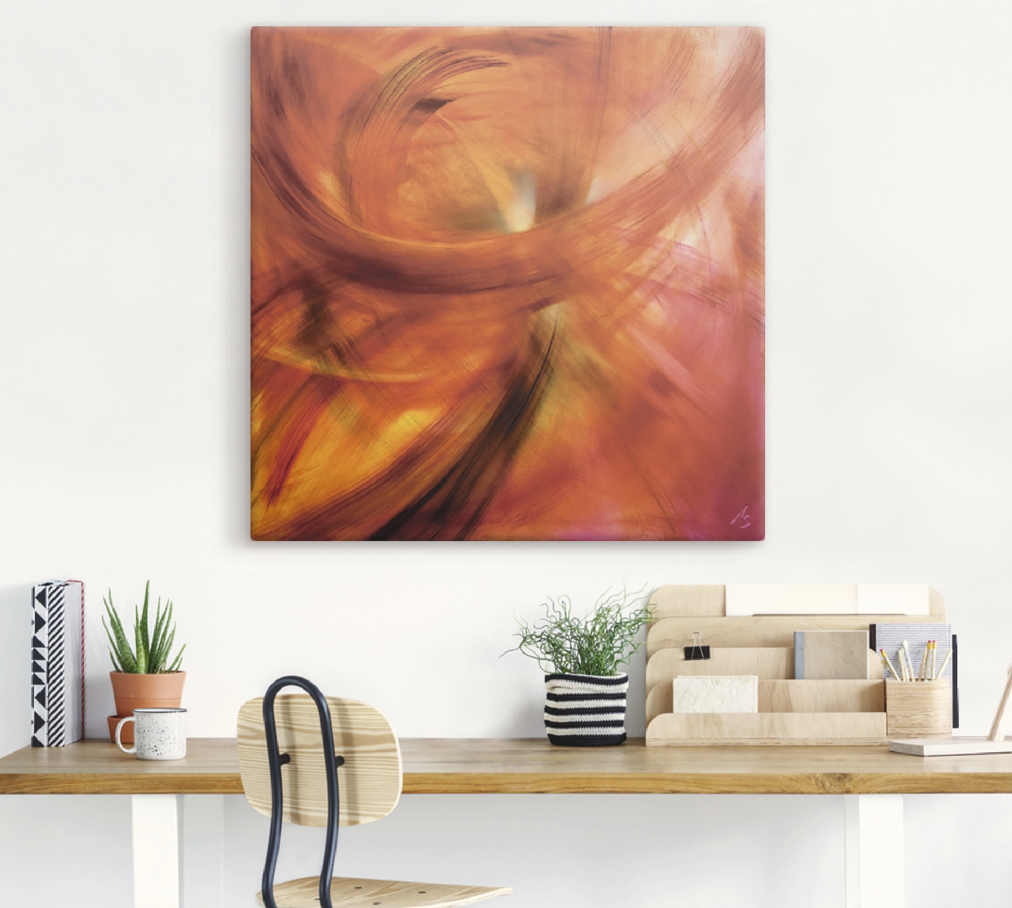 Artland Wandbild »Roter Lichtertanz«, Gegenstandslos, (1 St.), als Alubild, Outdoorbild, Leinwandbild in verschied. Größen