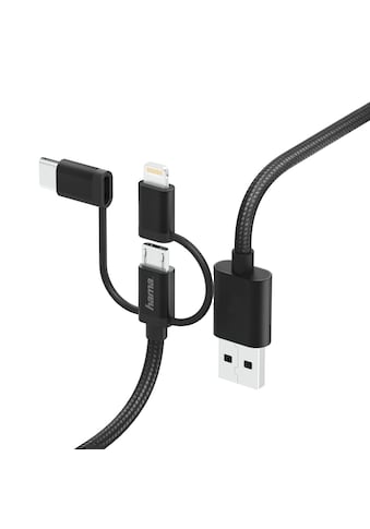 Hama 3in1-Micro-USB-Kabel mit Adapter auf USB-Type-C / Lightning kaufen