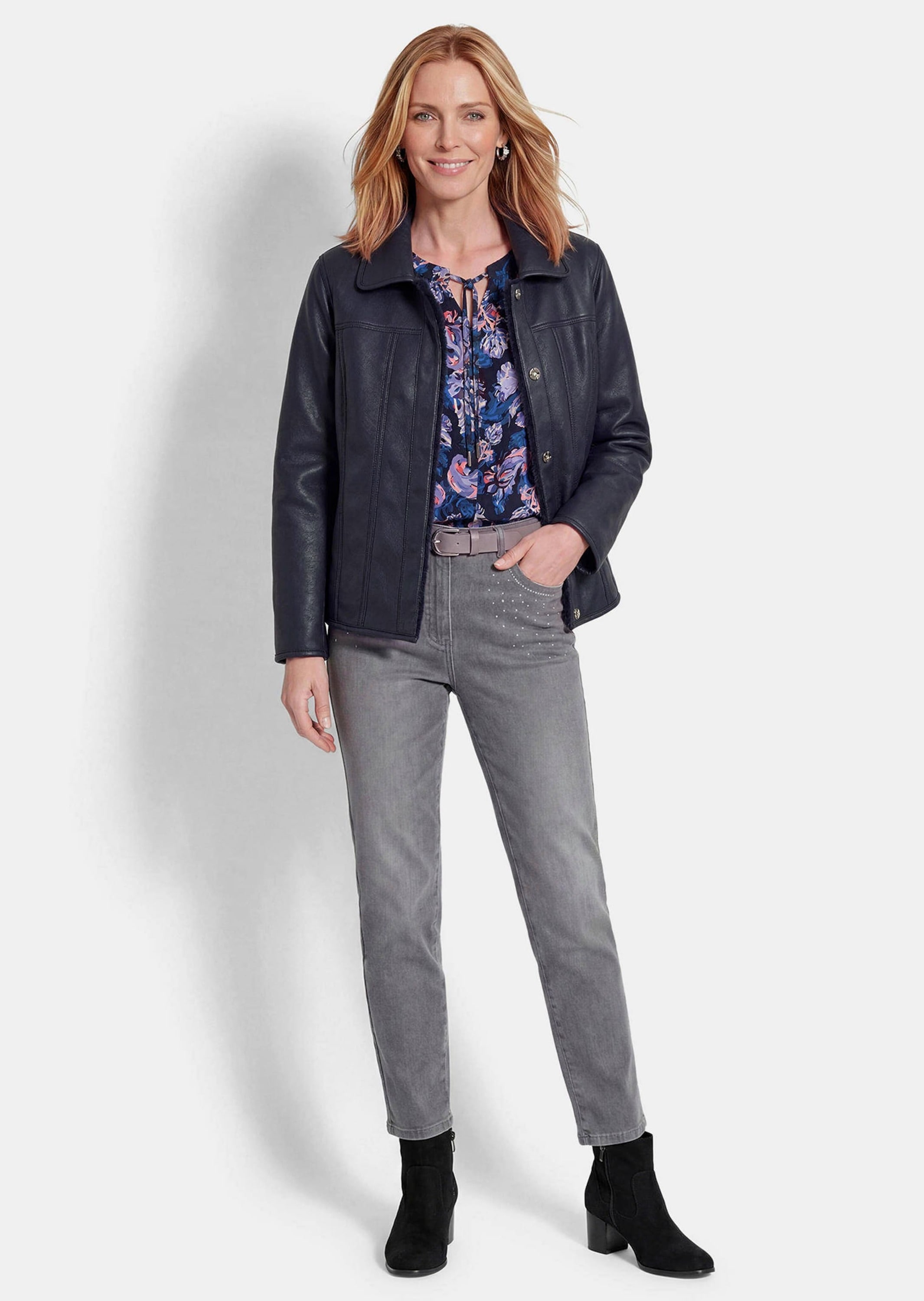 GOLDNER Winterjacke »Wendejacke in Fell- und Lederoptik« Wendejacke in Fell und Lederoptik