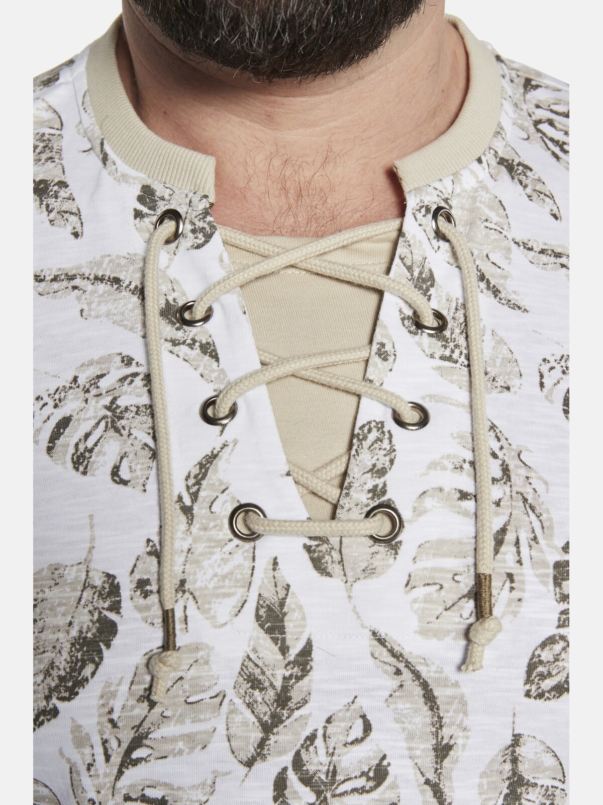 Charles Colby T-Shirt »T-Shirt EARL CRISPIN«, (1 tlg.), mit Schnürung